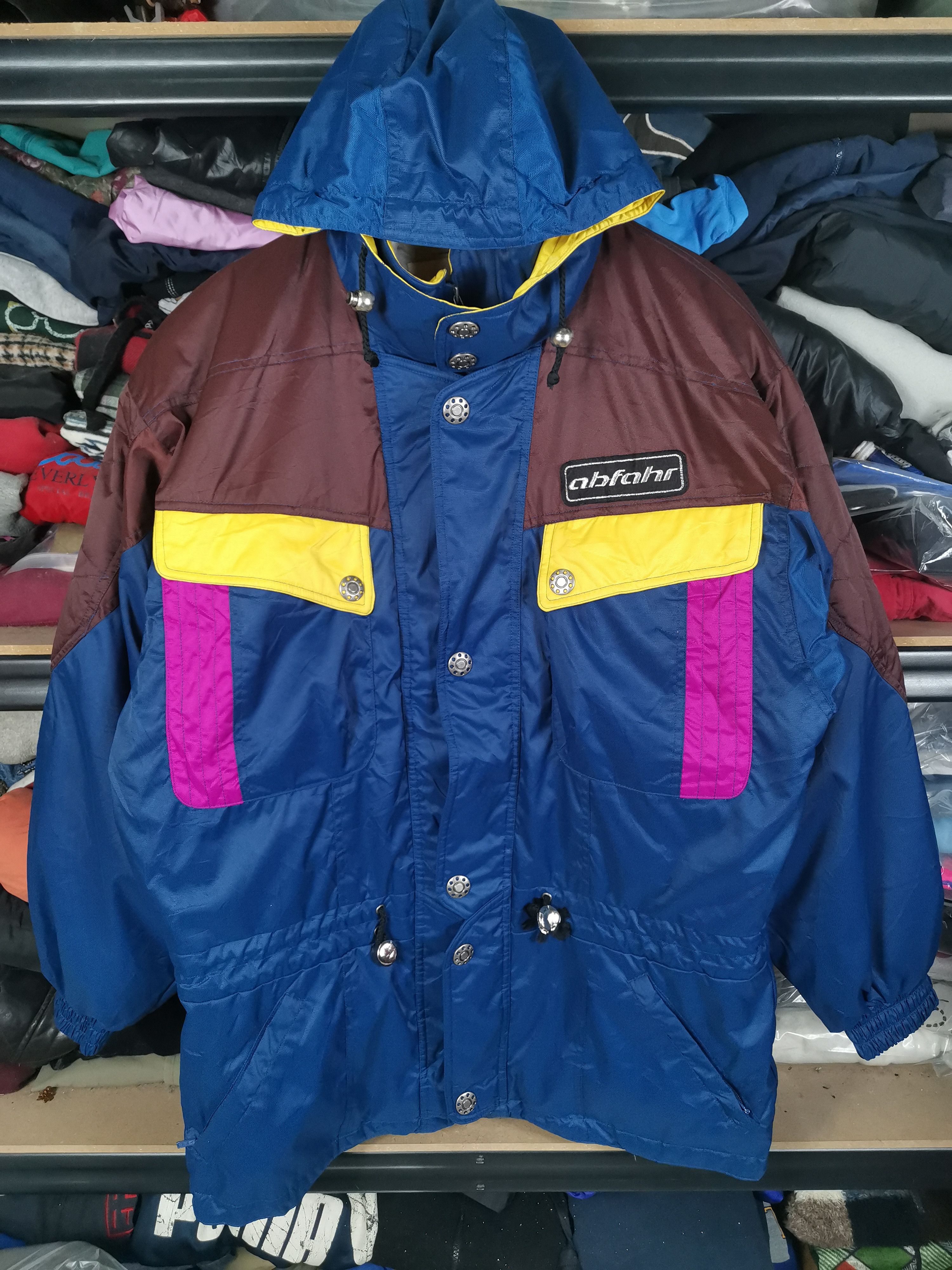 Vintage Abfahr Multicolor Skiwear Jacket