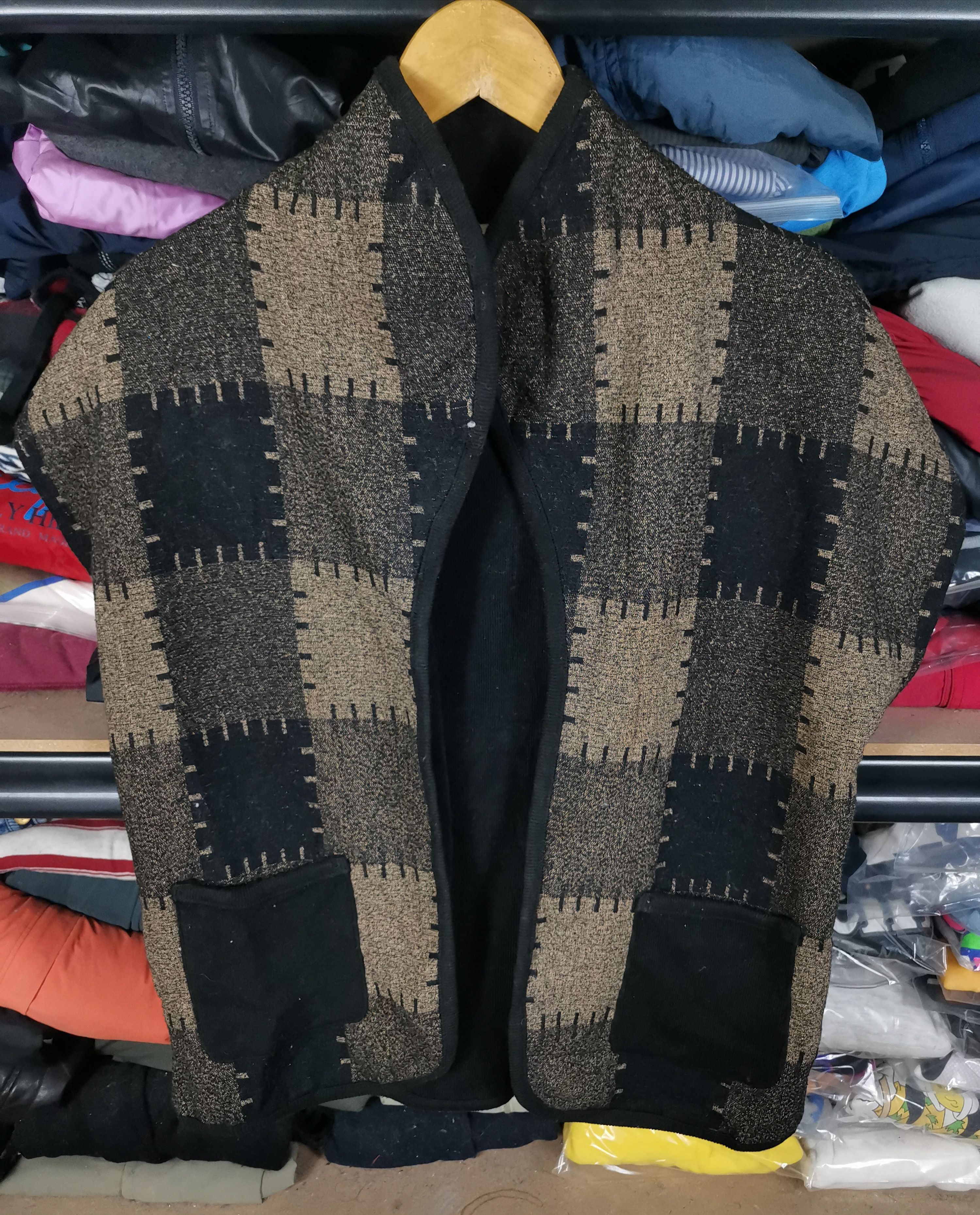 Japanese Brand Vintage Japanese Brand Patchwork Poncho Cardigan Size US M / EU 48-50 / 2 - 1 Thumbnail
