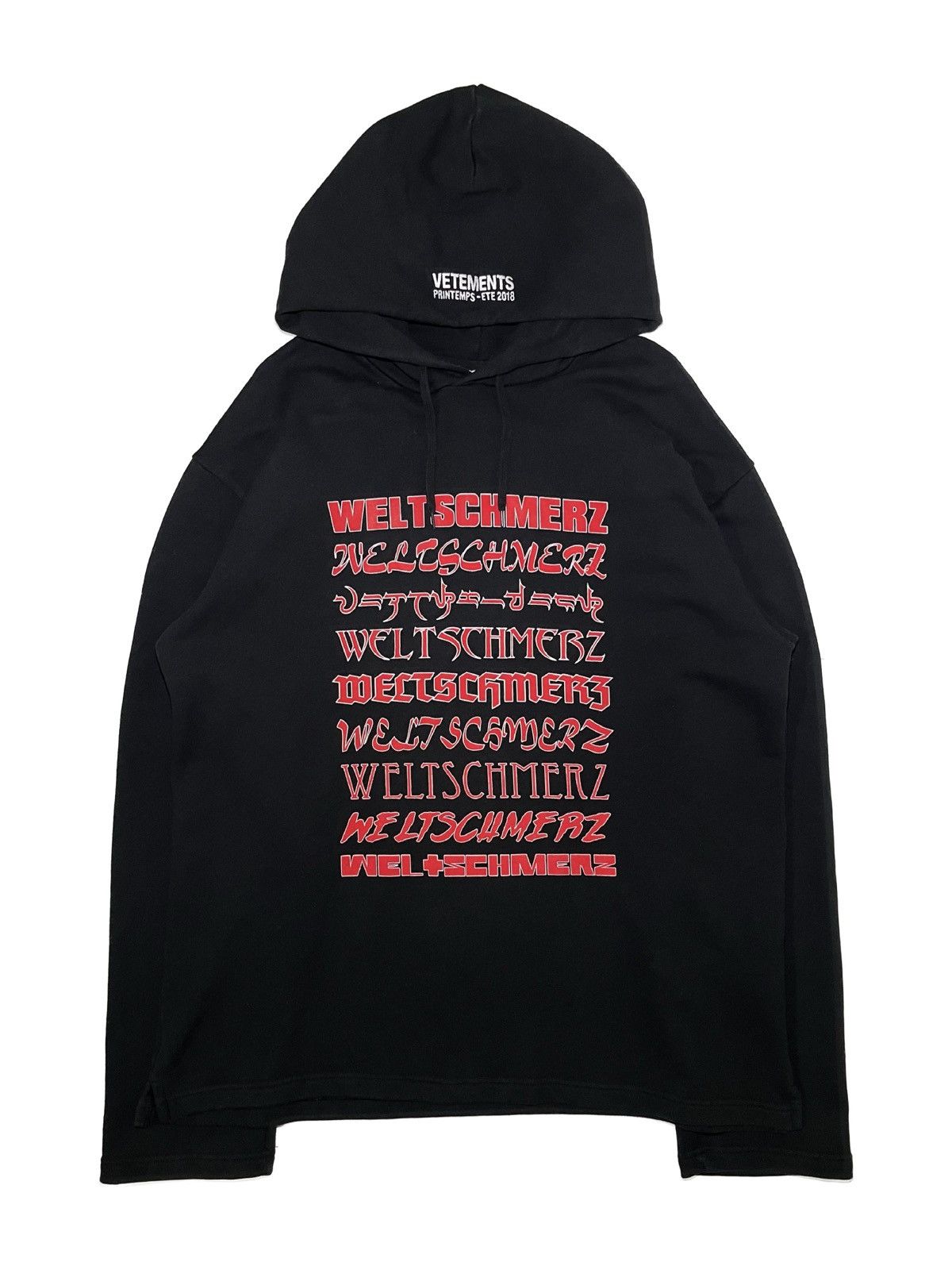 Vetements shop weltschmerz hoodie