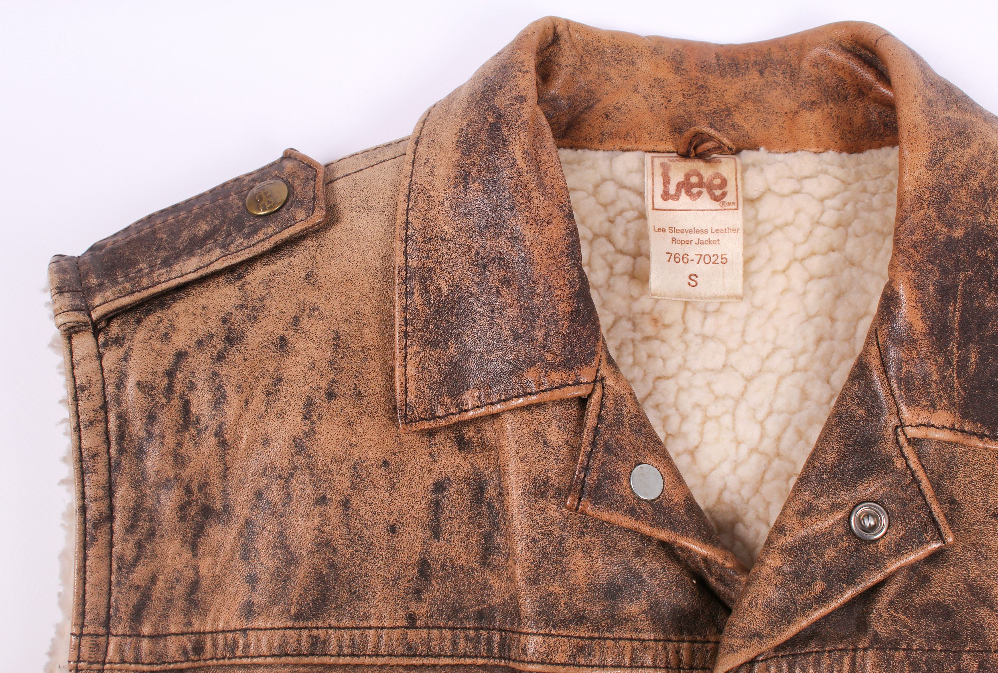 Lee Vintage Lee Faded Leather Roper Jacket Size US S / EU 44-46 / 1 - 6 Thumbnail