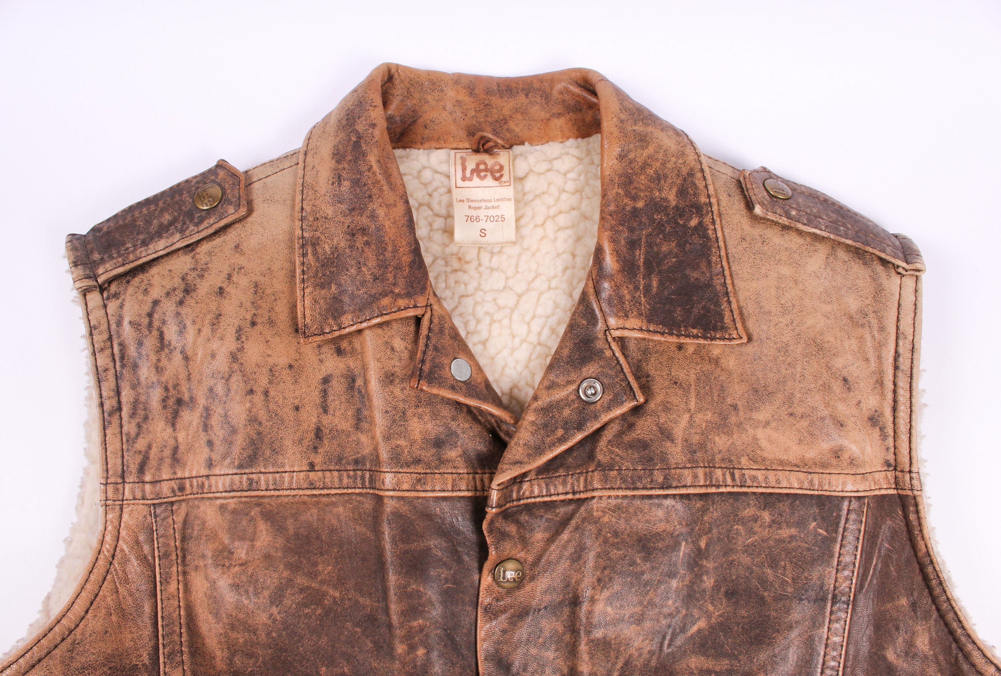 Lee Vintage Lee Faded Leather Roper Jacket Size US S / EU 44-46 / 1 - 5 Thumbnail