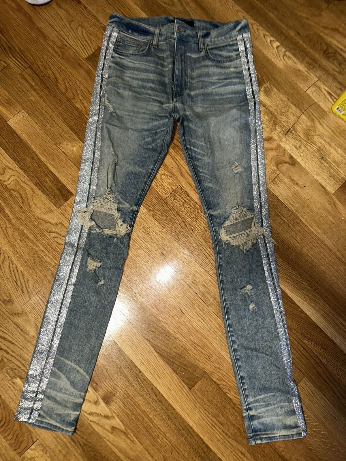 Amiri Indigo Glitter Jeans