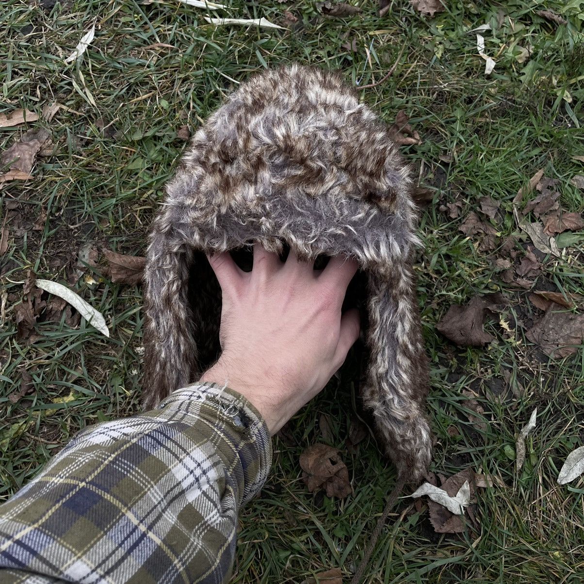 Vintage Vintage 90s Mohair Fuzzy Beanie Hat Grunge Alt Goth Faded OS Size ONE SIZE - 2 Thumbnail