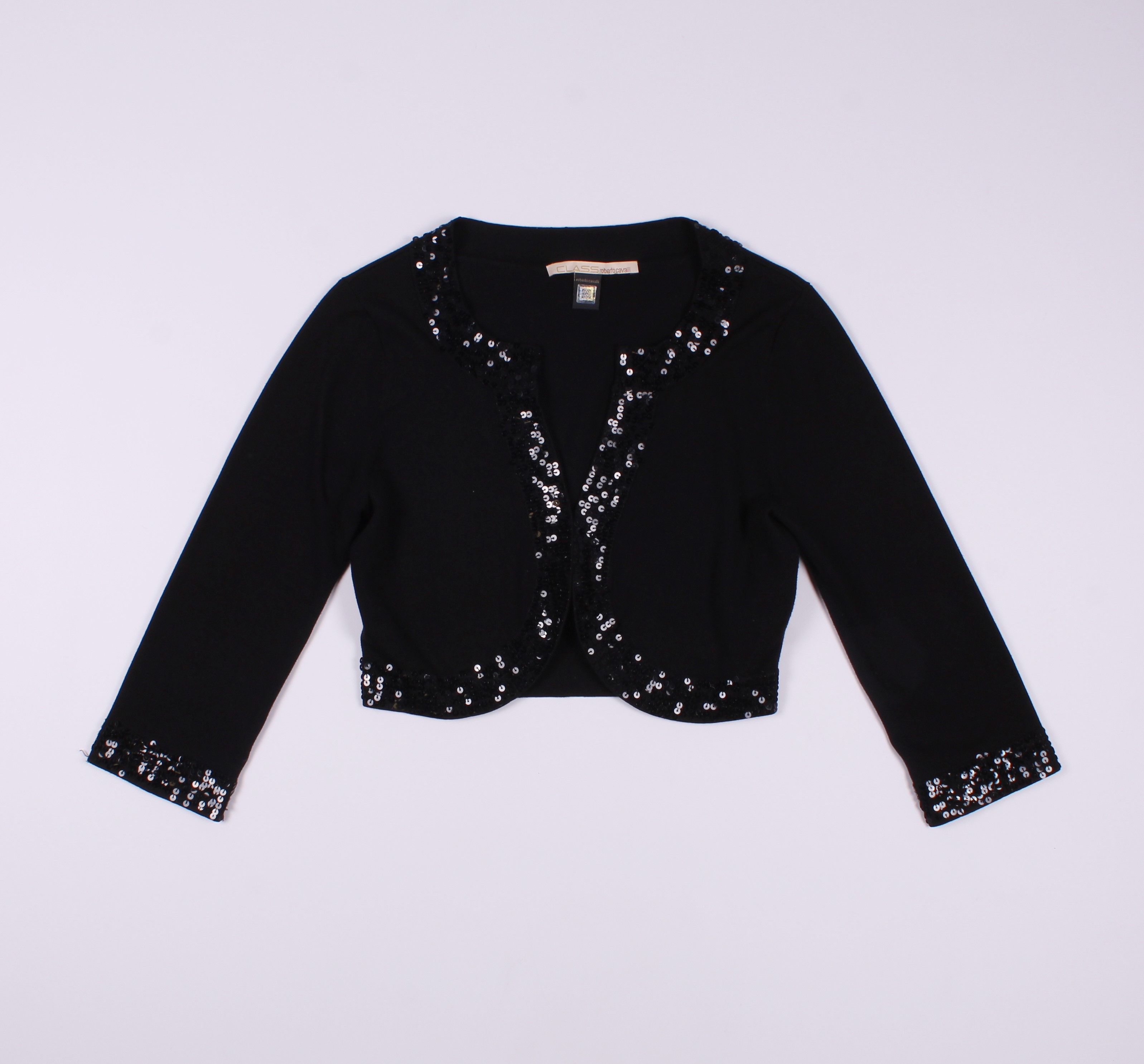 Roberto Cavalli Roberto Cavalli Silk Cropped Bolero Top Size S / US 4 / IT 40 - 4 Thumbnail