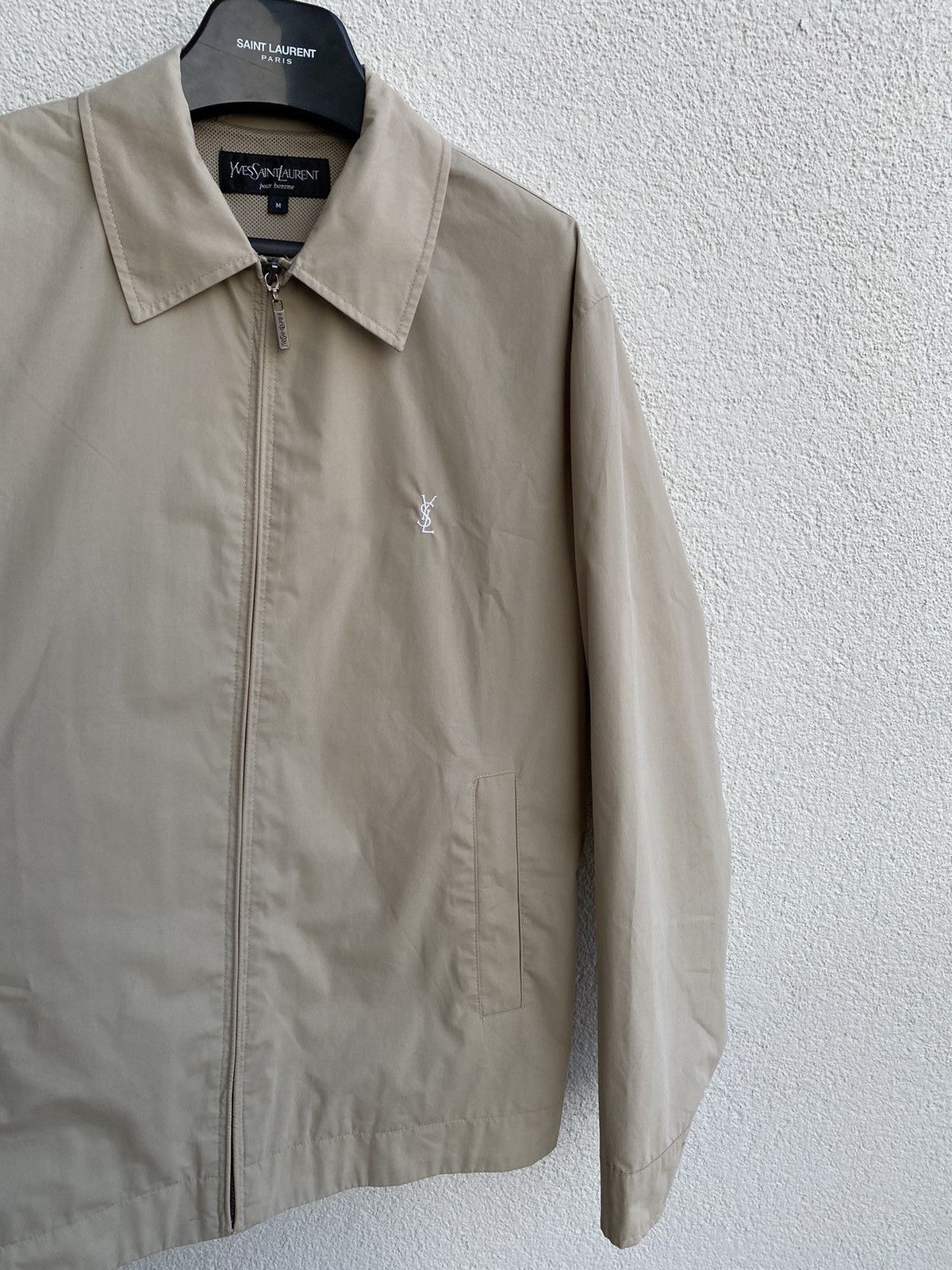Yves Saint Laurent Beige YSL Jacket Classic Yves Saint Laurent Bomber Coach Size US M / EU 48-50 / 2 - 22 Thumbnail