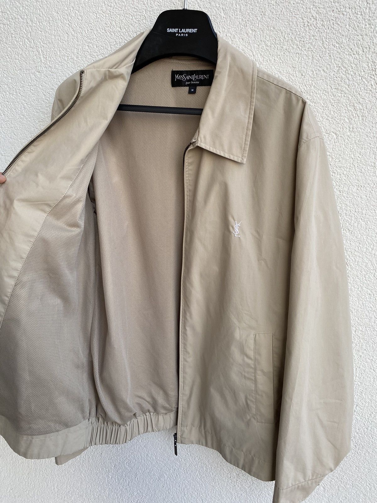 Yves Saint Laurent Beige YSL Jacket Classic Yves Saint Laurent Bomber Coach Size US M / EU 48-50 / 2 - 7 Thumbnail