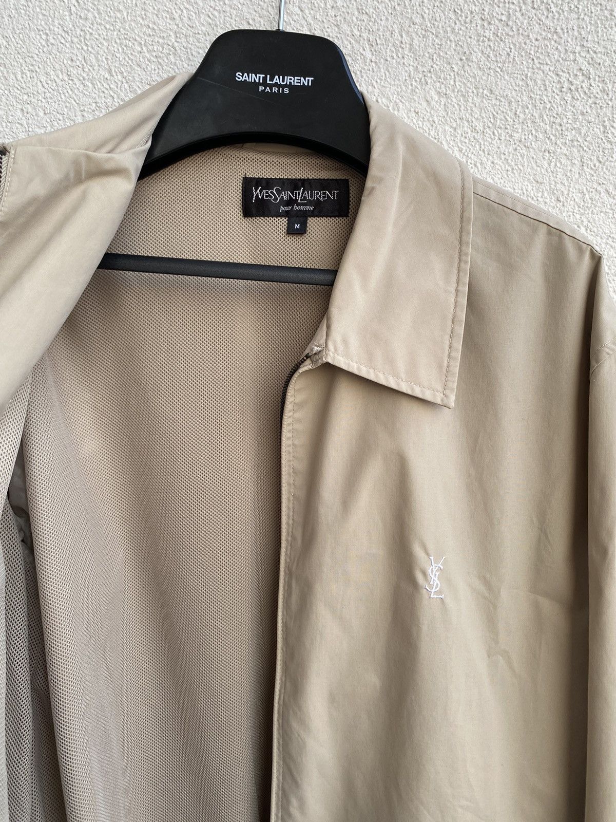Yves Saint Laurent Beige YSL Jacket Classic Yves Saint Laurent Bomber Coach Size US M / EU 48-50 / 2 - 14 Thumbnail