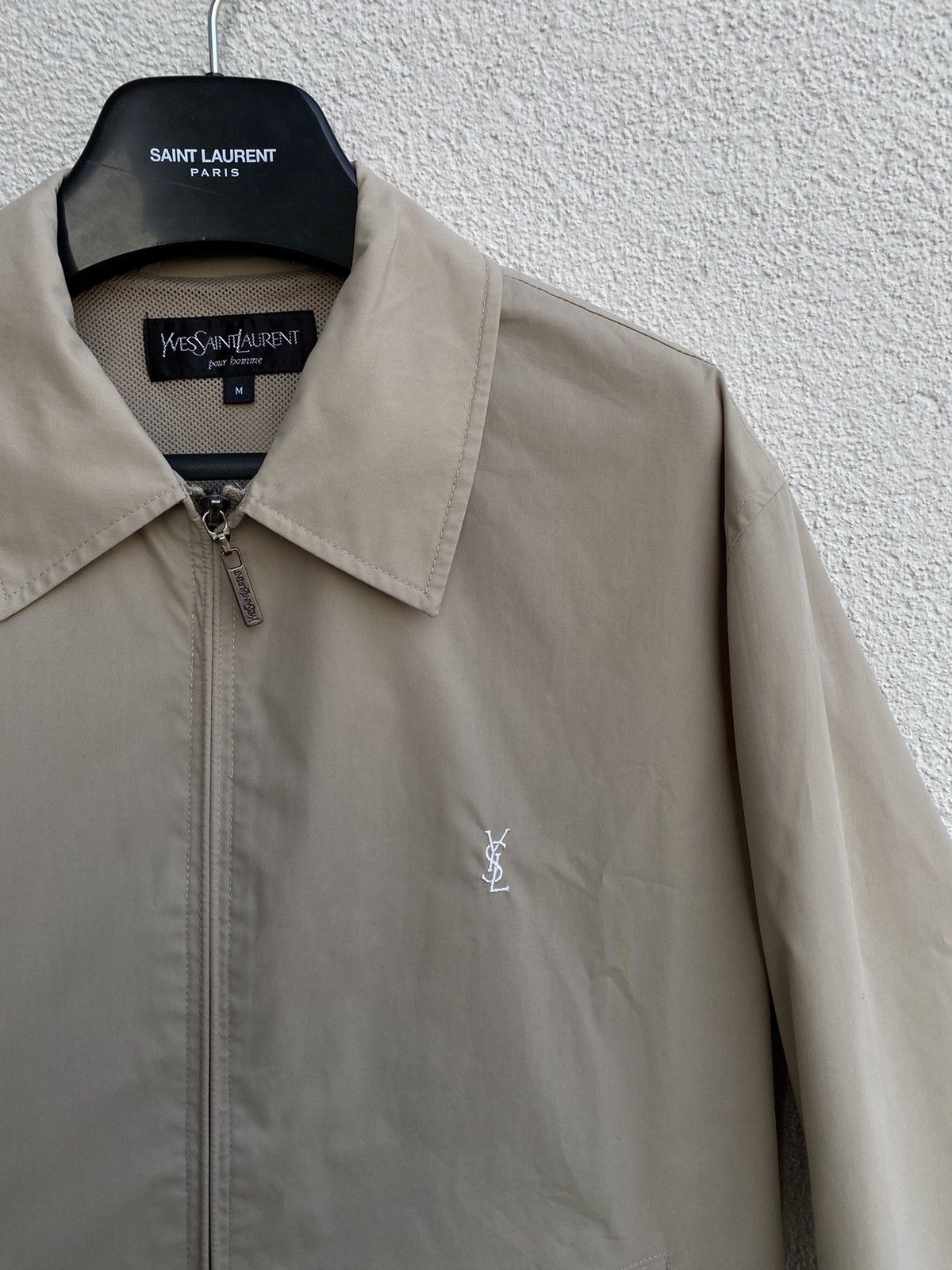 Yves Saint Laurent Beige YSL Jacket Classic Yves Saint Laurent Bomber Coach Size US M / EU 48-50 / 2 - 1 Thumbnail