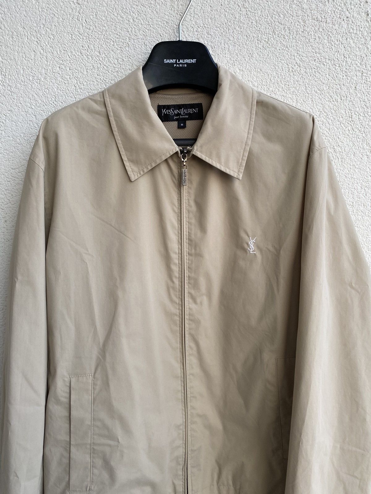 Yves Saint Laurent Beige YSL Jacket Classic Yves Saint Laurent Bomber Coach Size US M / EU 48-50 / 2 - 15 Thumbnail