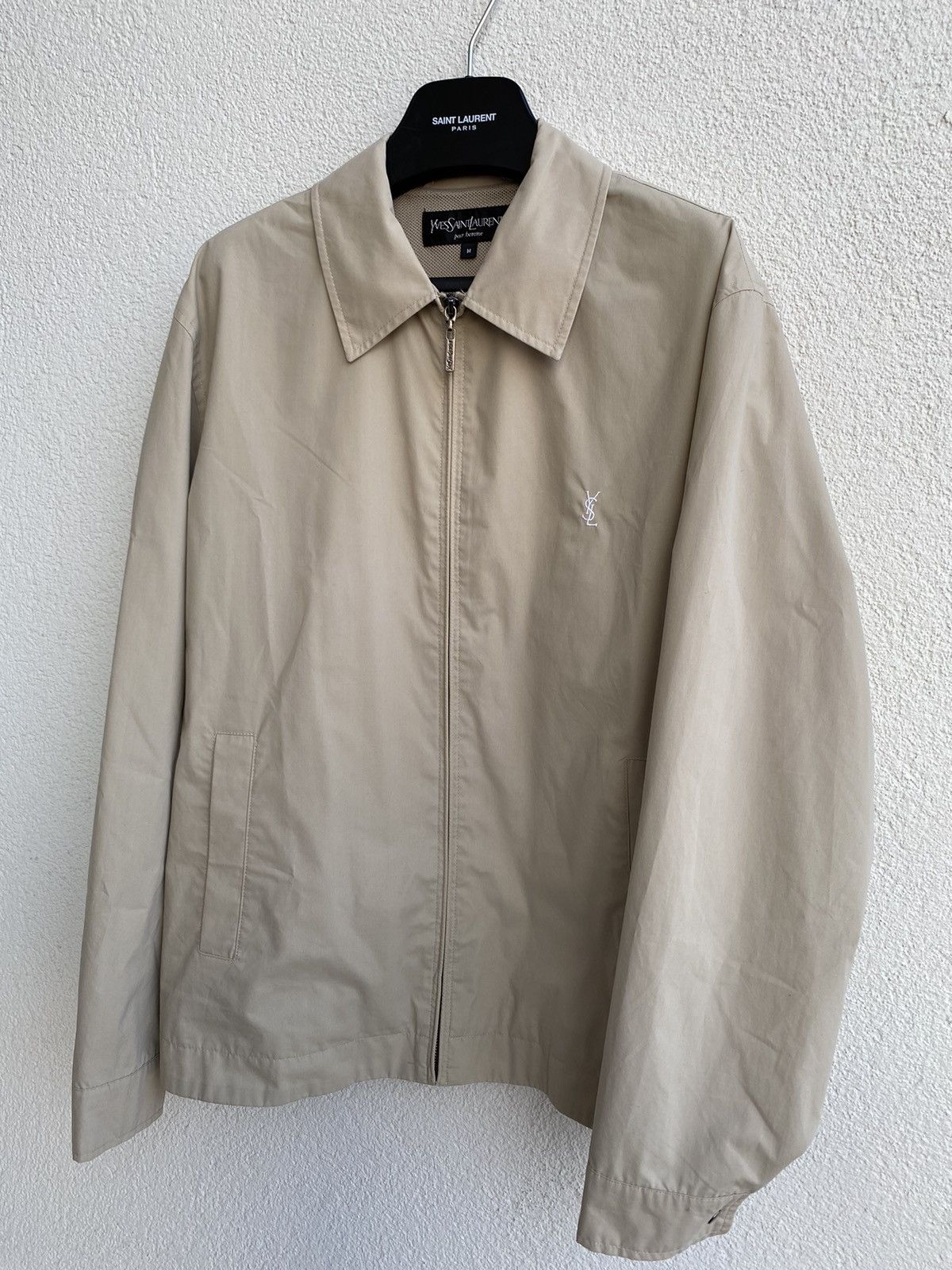 Yves Saint Laurent Beige YSL Jacket Classic Yves Saint Laurent Bomber Coach Size US M / EU 48-50 / 2 - 24 Thumbnail