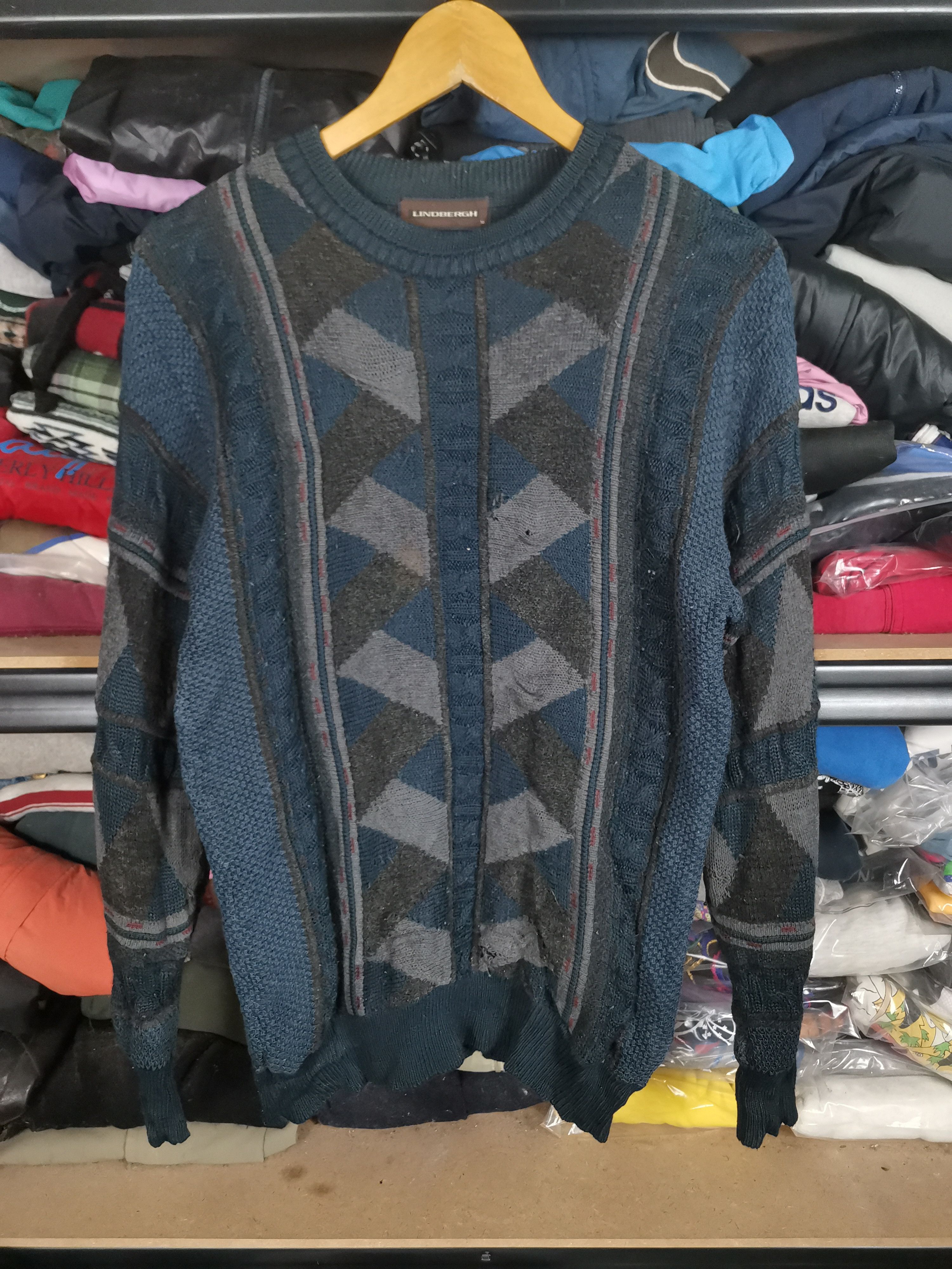 Japanese Brand Vintage Linbergh Knitwear Distressed Size US M / EU 48-50 / 2 - 1 Thumbnail