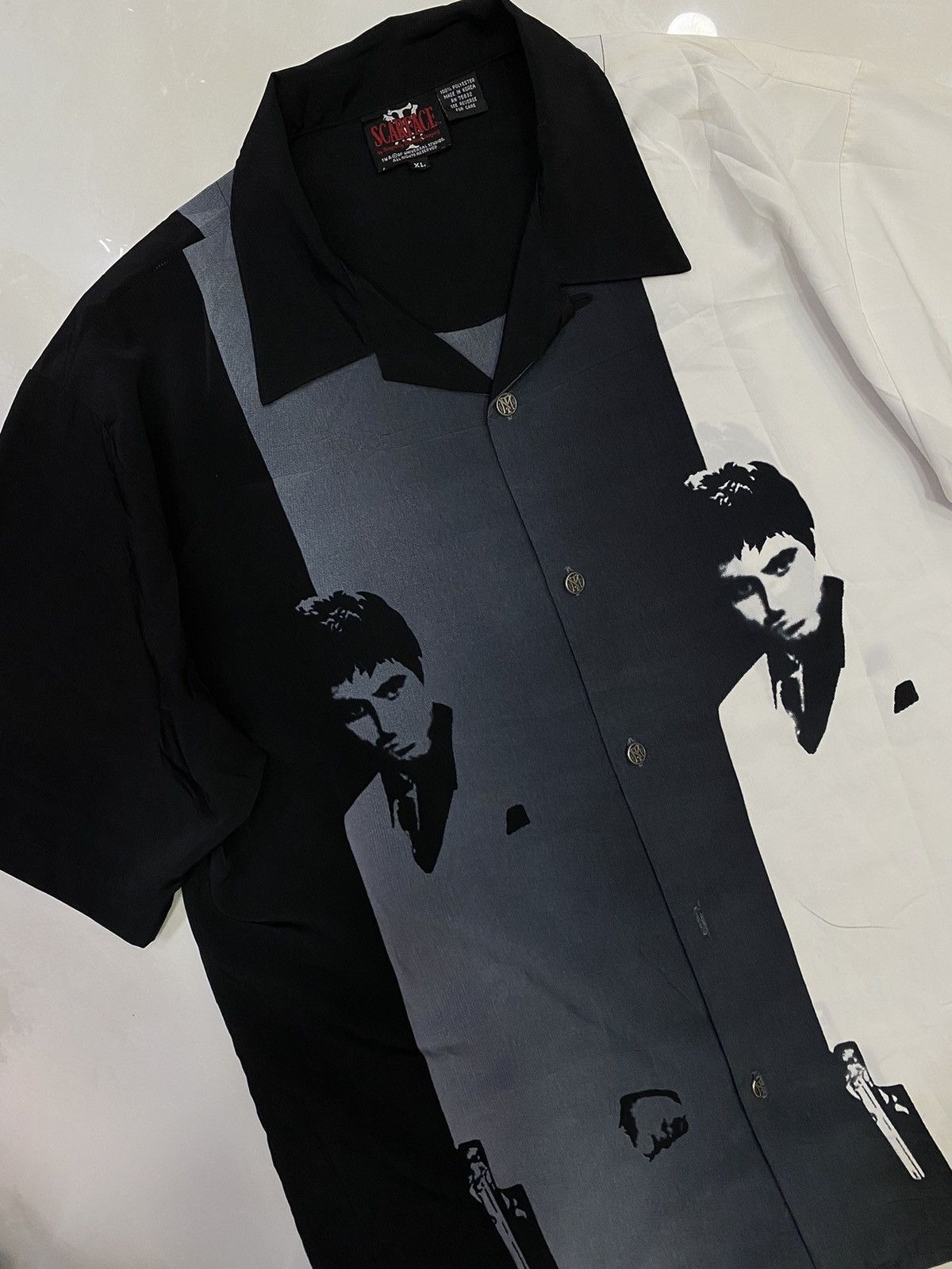 Dragonfly 2024 Al Pacino Scarface Vintage 90s Movie Button Up Shirt