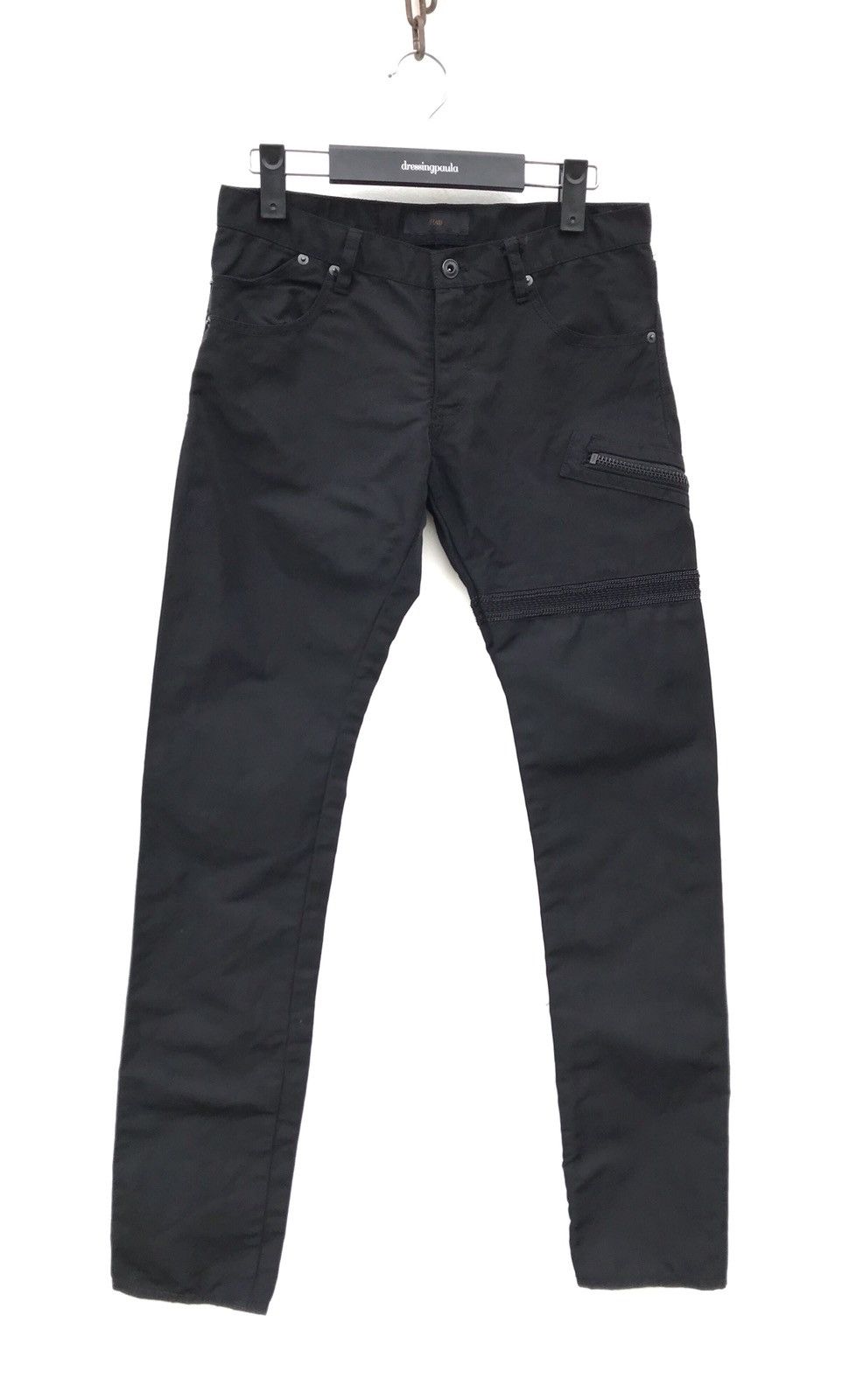 Japanese Brand Halb Skinny Fit Black Casual Pants Streetwear Fashion Size US 30 / EU 46 - 1 Thumbnail