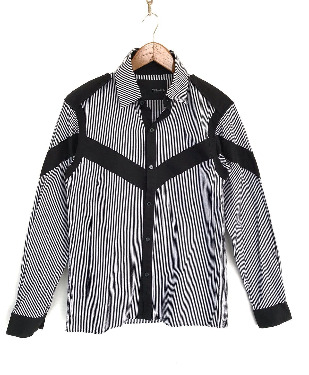 Designer × Japanese Brand Rare Japan Designer Stripe Yoshio Kubo Button Ups Shirt Size US S / EU 44-46 / 1 - 1 Thumbnail