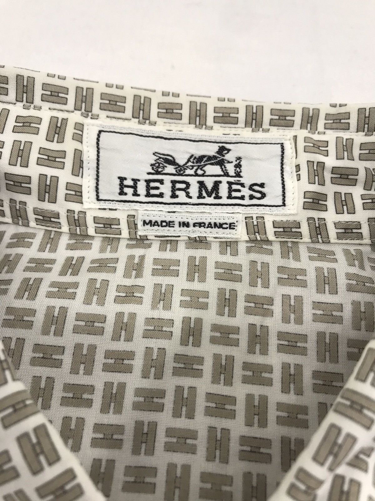 Hermes Auth Hermes Checkered Full print H LS Shirts Size US XS / EU 42 / 0 - 6 Thumbnail