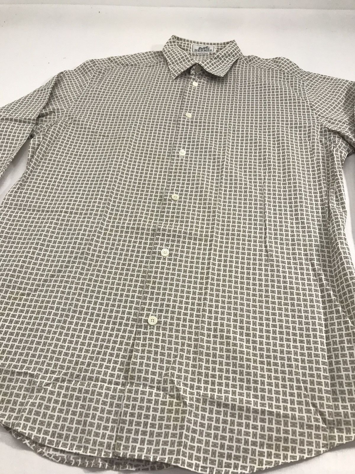 Hermes Auth Hermes Checkered Full print H LS Shirts Size US XS / EU 42 / 0 - 4 Thumbnail
