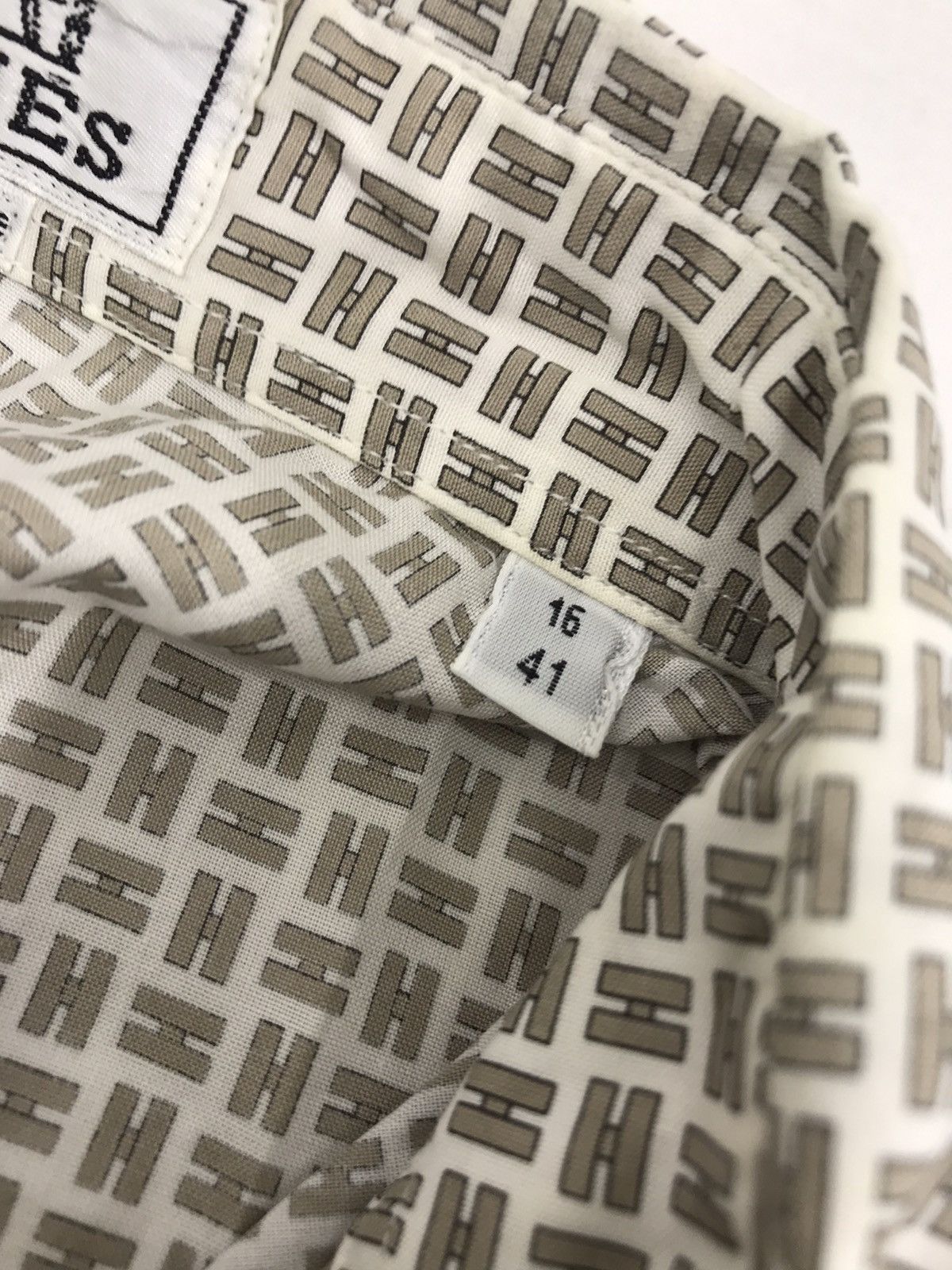 Hermes Auth Hermes Checkered Full print H LS Shirts Size US XS / EU 42 / 0 - 7 Thumbnail