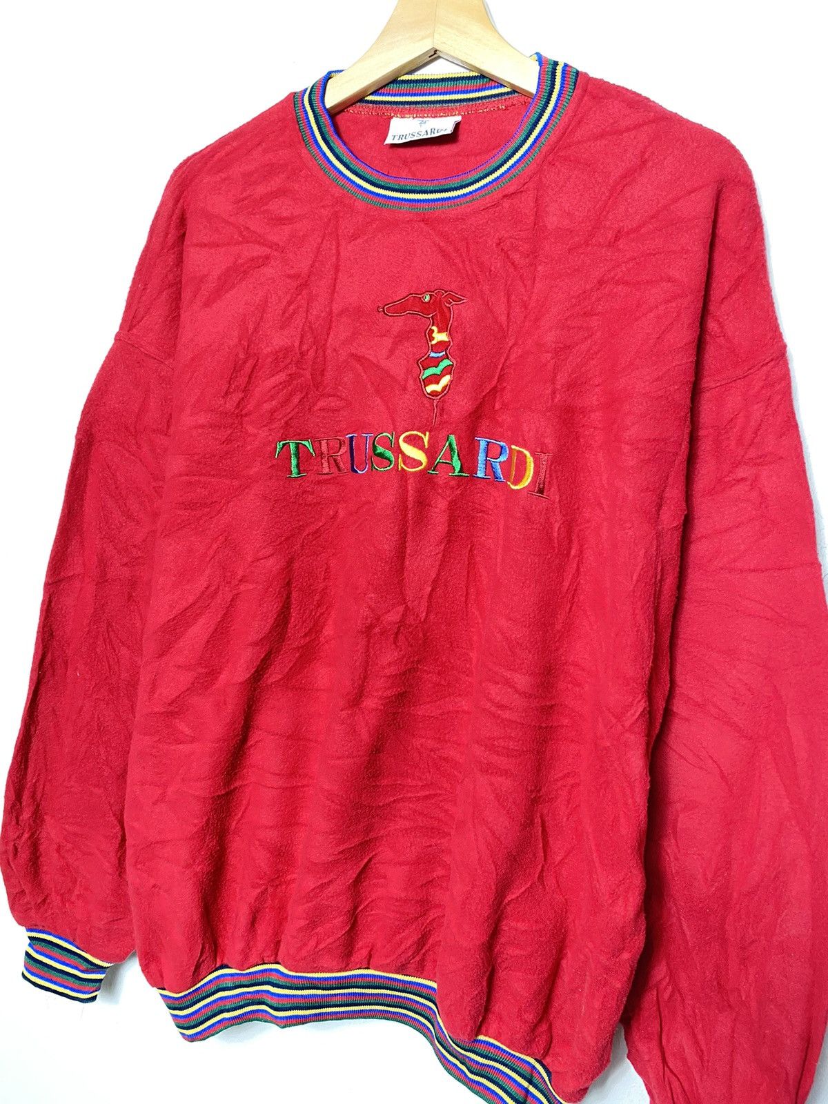 Japanese Brand Vintage Trussardi Embroidered Crewneck / Stussy Valentino Size US L / EU 52-54 / 3 - 3 Thumbnail