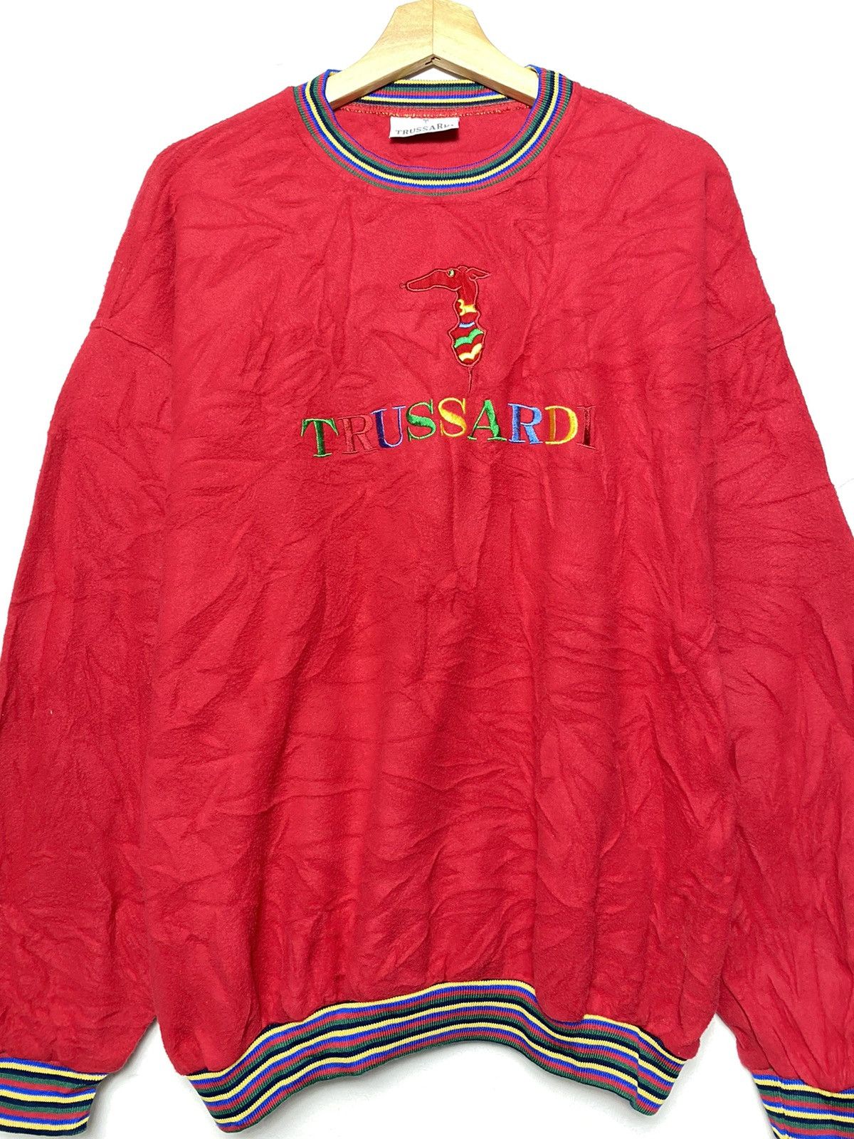 Japanese Brand Vintage Trussardi Embroidered Crewneck / Stussy Valentino Size US L / EU 52-54 / 3 - 2 Thumbnail