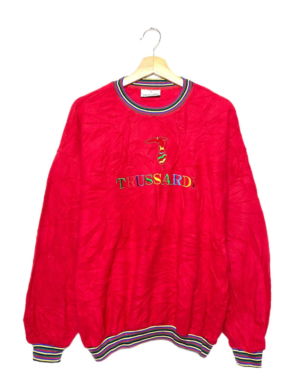 Japanese Brand Vintage Trussardi Embroidered Crewneck / Stussy Valentino Size US L / EU 52-54 / 3 - 1 Thumbnail
