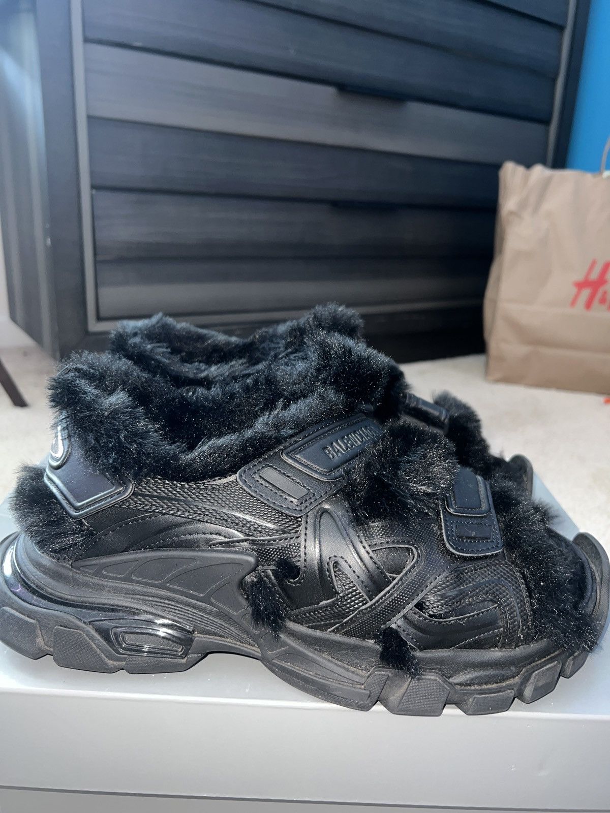 Balenciaga Leather Free Track Sandal