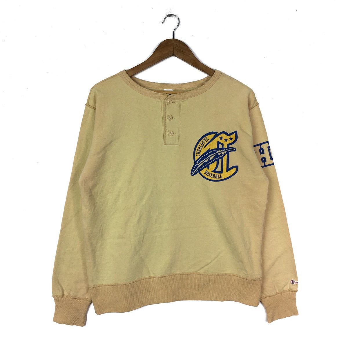 Japanese Brand × Sugar Cane × Vintage Vintage CHESWICK SUGAR CANE Charlotte Baseball Sweatshirt Size US M / EU 48-50 / 2 - 1 Thumbnail