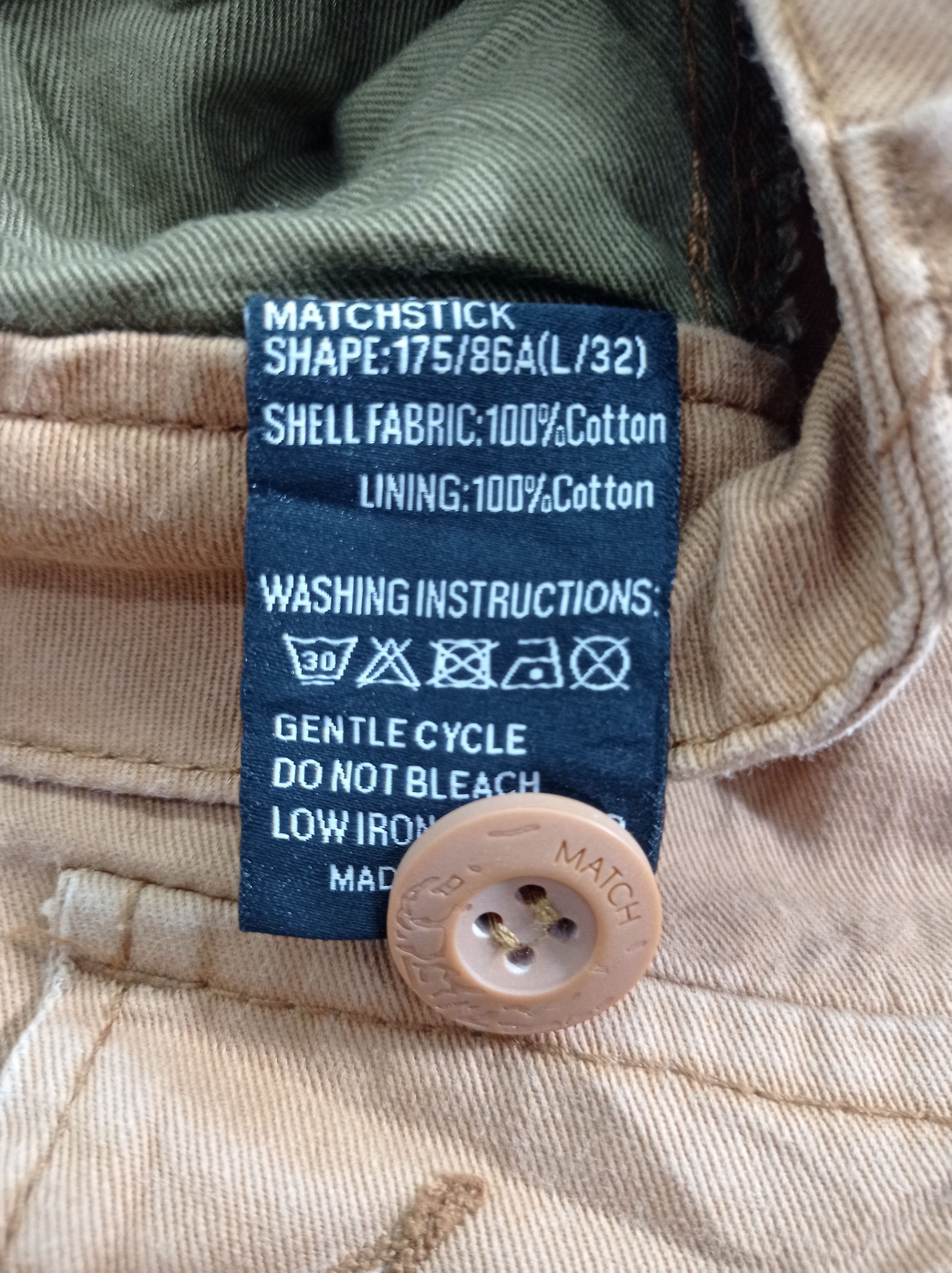 Japanese Brand Matchstick Multi Pocket Utility Cargo Pants Size US 33 - 4 Thumbnail