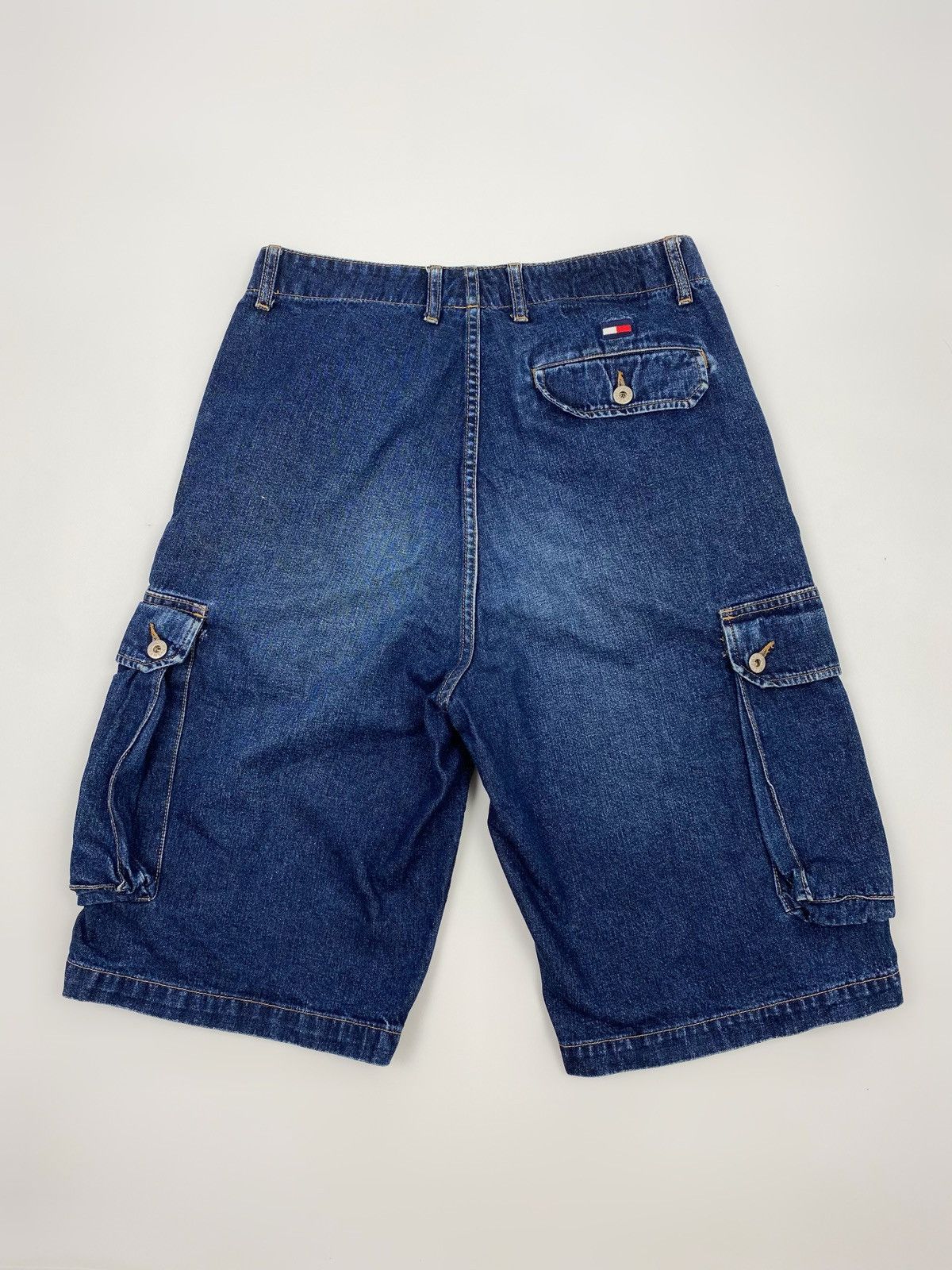 Tommy Hilfiger 2000’s Vintage Tommy Jeans Oversized Denim Cargo Jorts Size US 33 - 8 Thumbnail