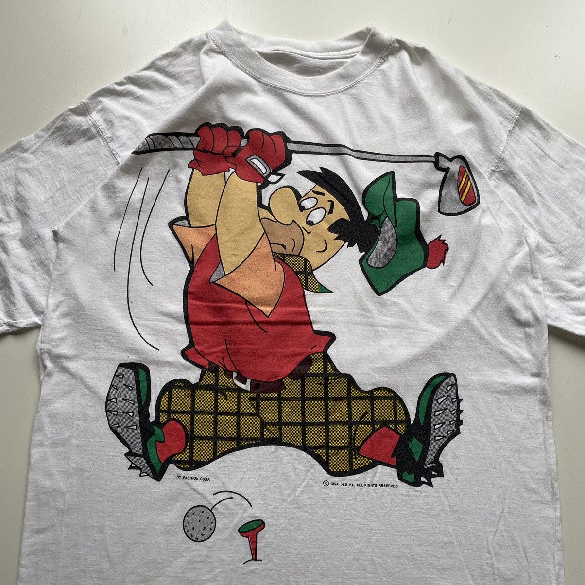 Cartoon Network Vintage 90s 1994 Fred Flintstones Golfing Graphic T Shirt Size US L / EU 52-54 / 3 - 2 Thumbnail