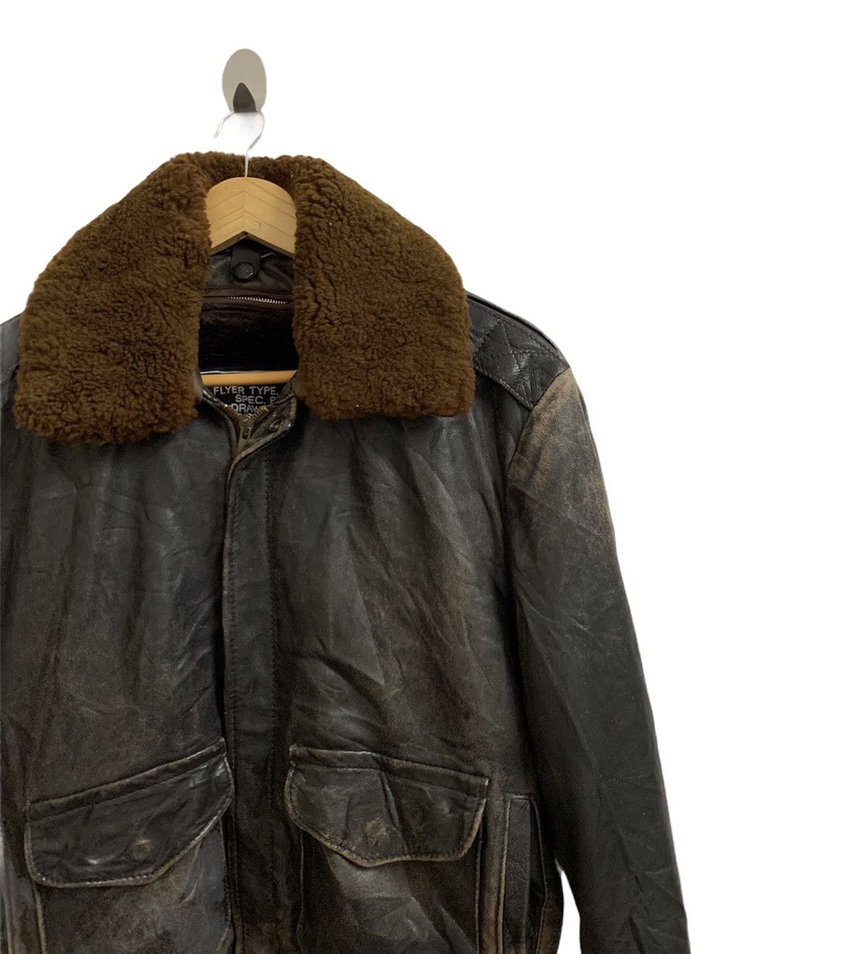 Schott 🔥Vintage SCHOTT NYC 233 Brown Leather Flight Jacket Size US S / EU 44-46 / 1 - 3 Thumbnail