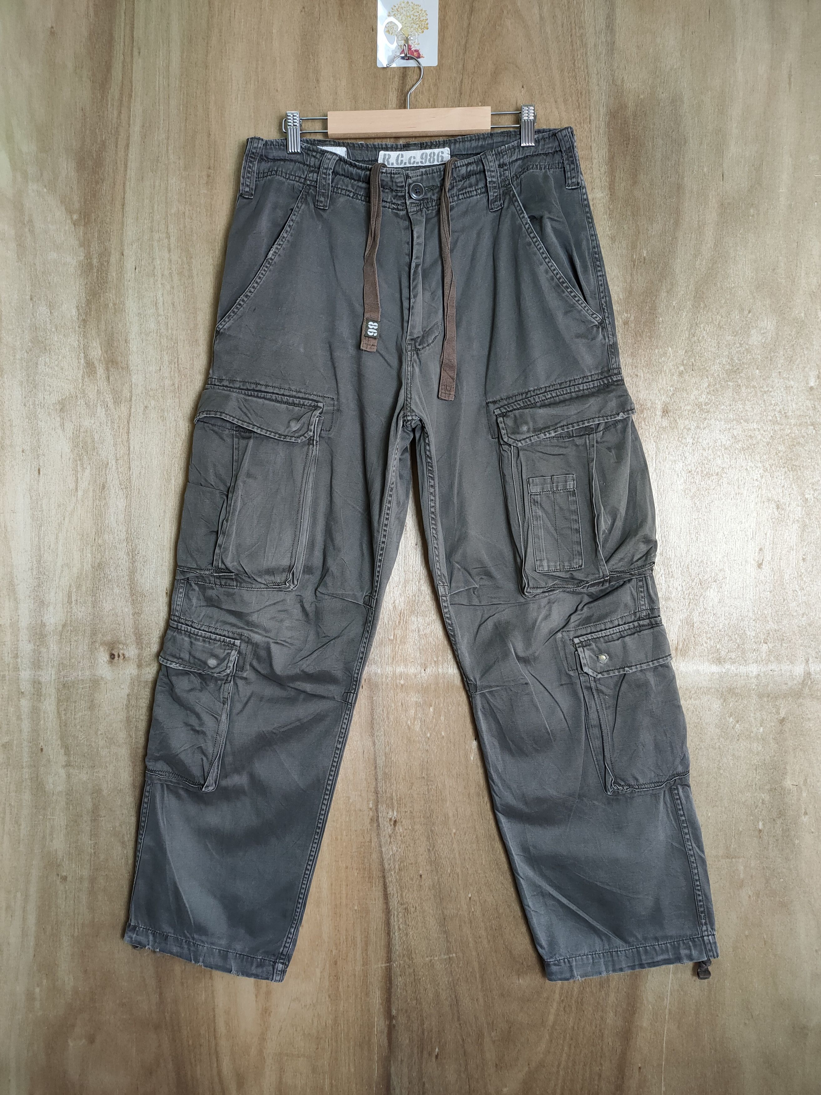 image of 9 Pocket Rcc Vintage Cargo Pants Multipocket in Black, Men's (Size 32)