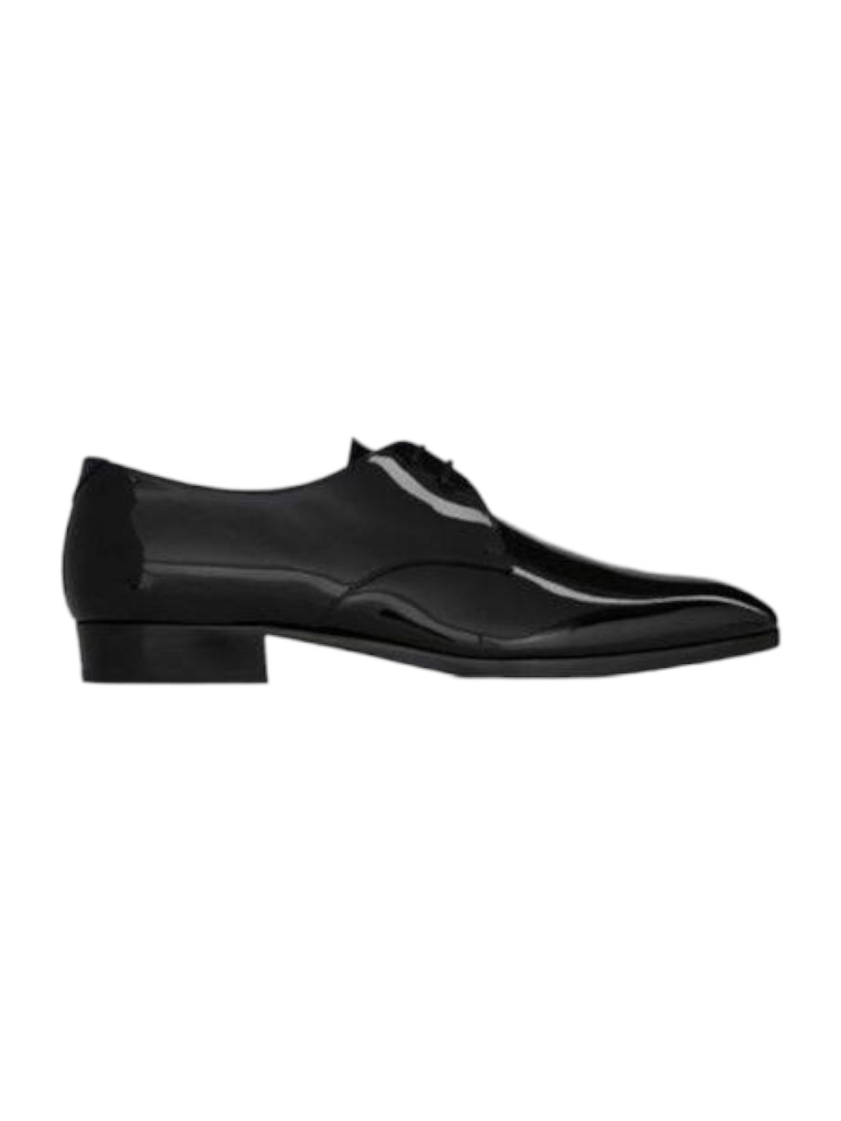 image of Saint Laurent Paris Saint Laurent Wyatt Derby In Patent Leather Shoes in Black, Men's (Size 7)