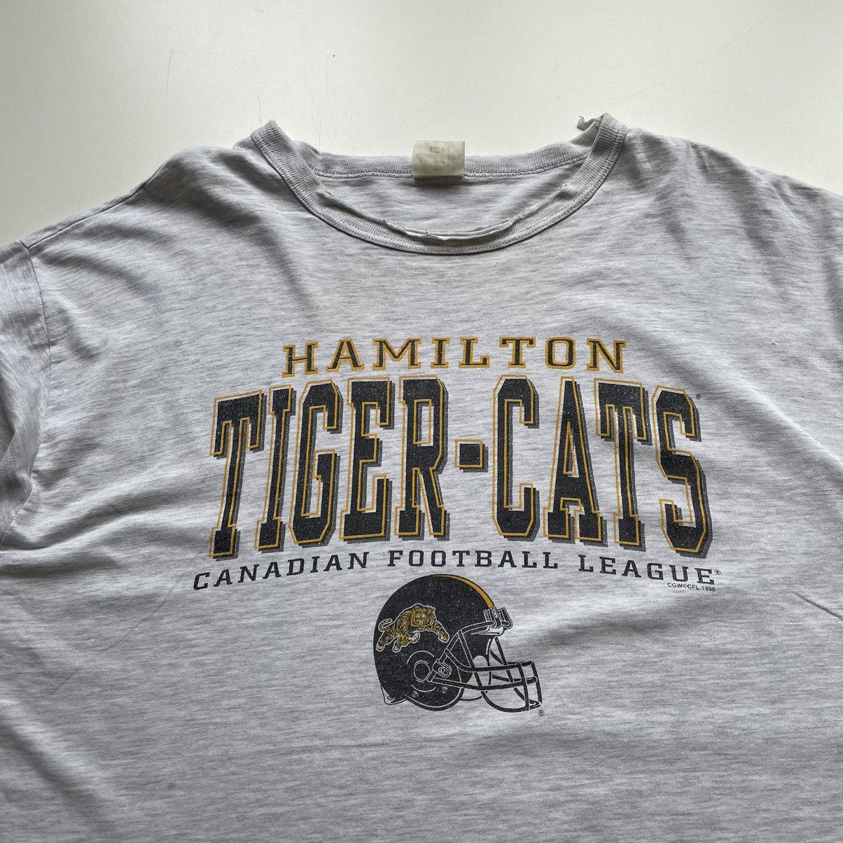 NFL × Vintage Vintage 90s Hamilton Tiger Cats CFL Graphic T Shirt 3XL Rare Size US XXL / EU 58 / 5 - 2 Thumbnail