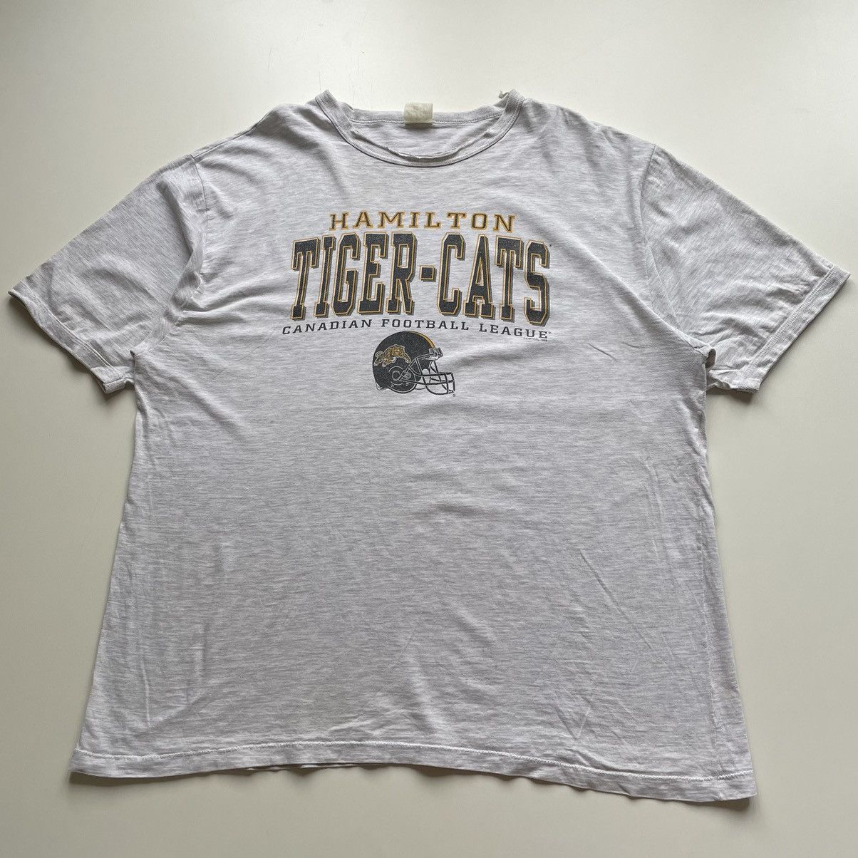 NFL × Vintage Vintage 90s Hamilton Tiger Cats CFL Graphic T Shirt 3XL Rare Size US XXL / EU 58 / 5 - 1 Thumbnail