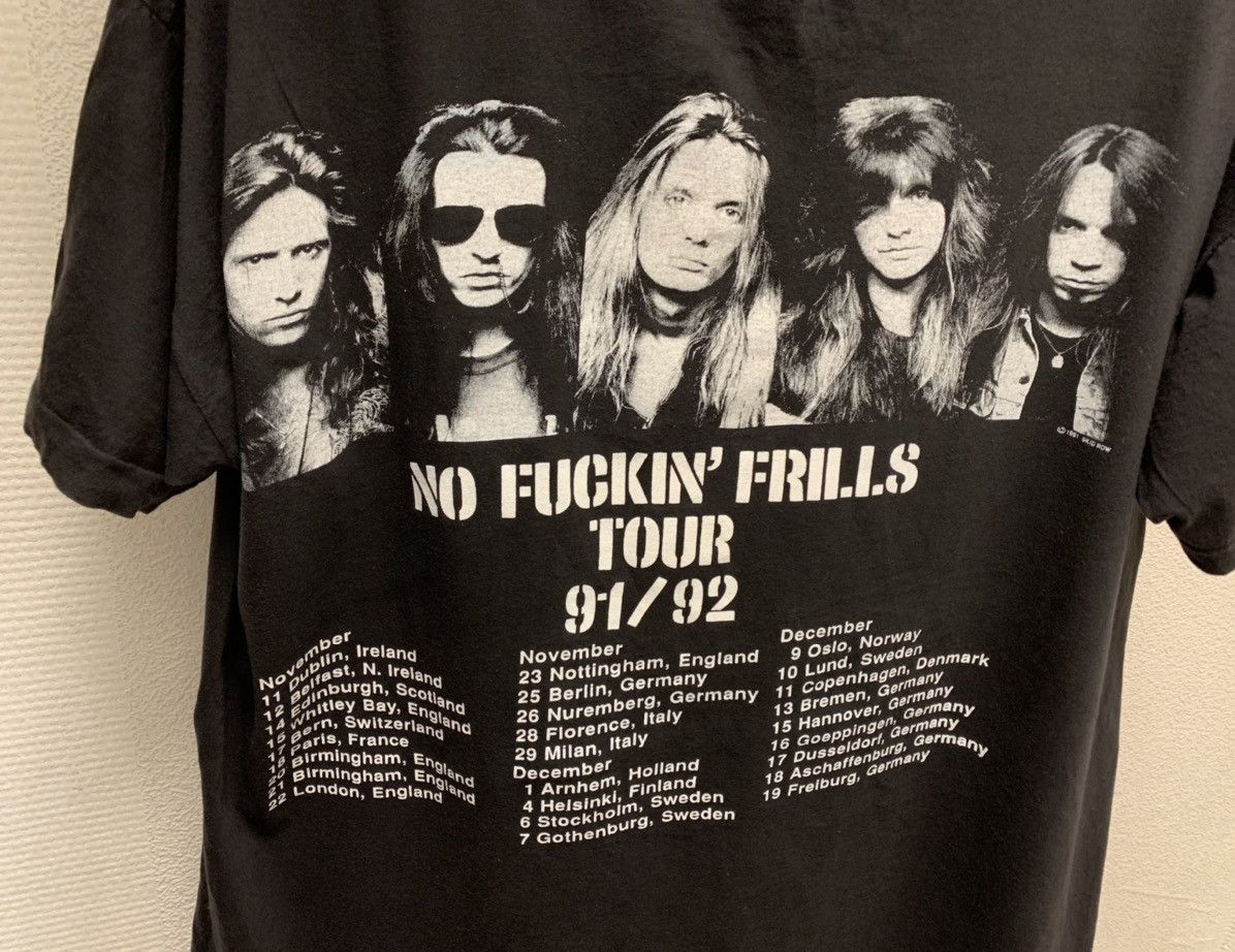 Band Tees Skid row vintage single 1991 Xl no fucking frills tour shirt Size US XL / EU 56 / 4 - 5 Thumbnail