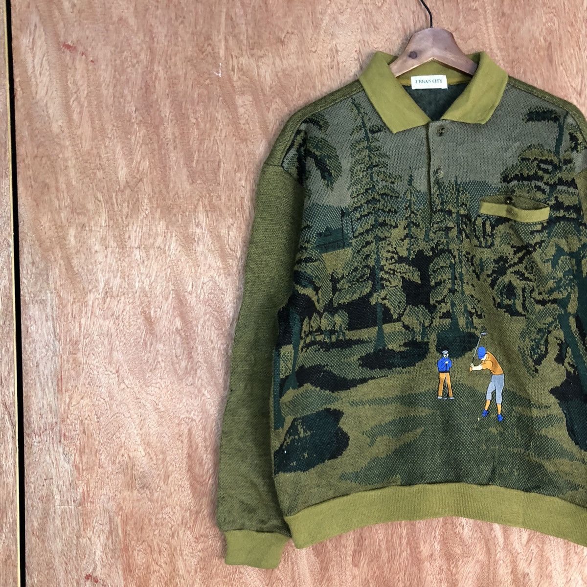 Vintage Urban City golf jungle vintage sweatshirt Knitwear #c906 Size US M / EU 48-50 / 2 - 7 Thumbnail