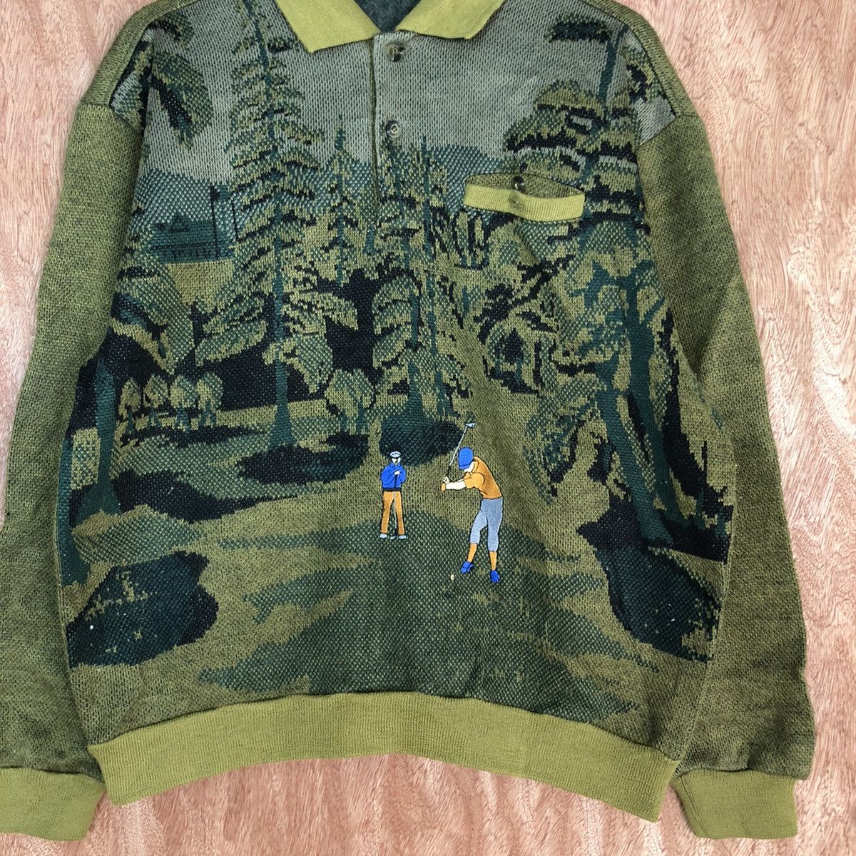 Vintage Urban City golf jungle vintage sweatshirt Knitwear #c906 Size US M / EU 48-50 / 2 - 8 Thumbnail