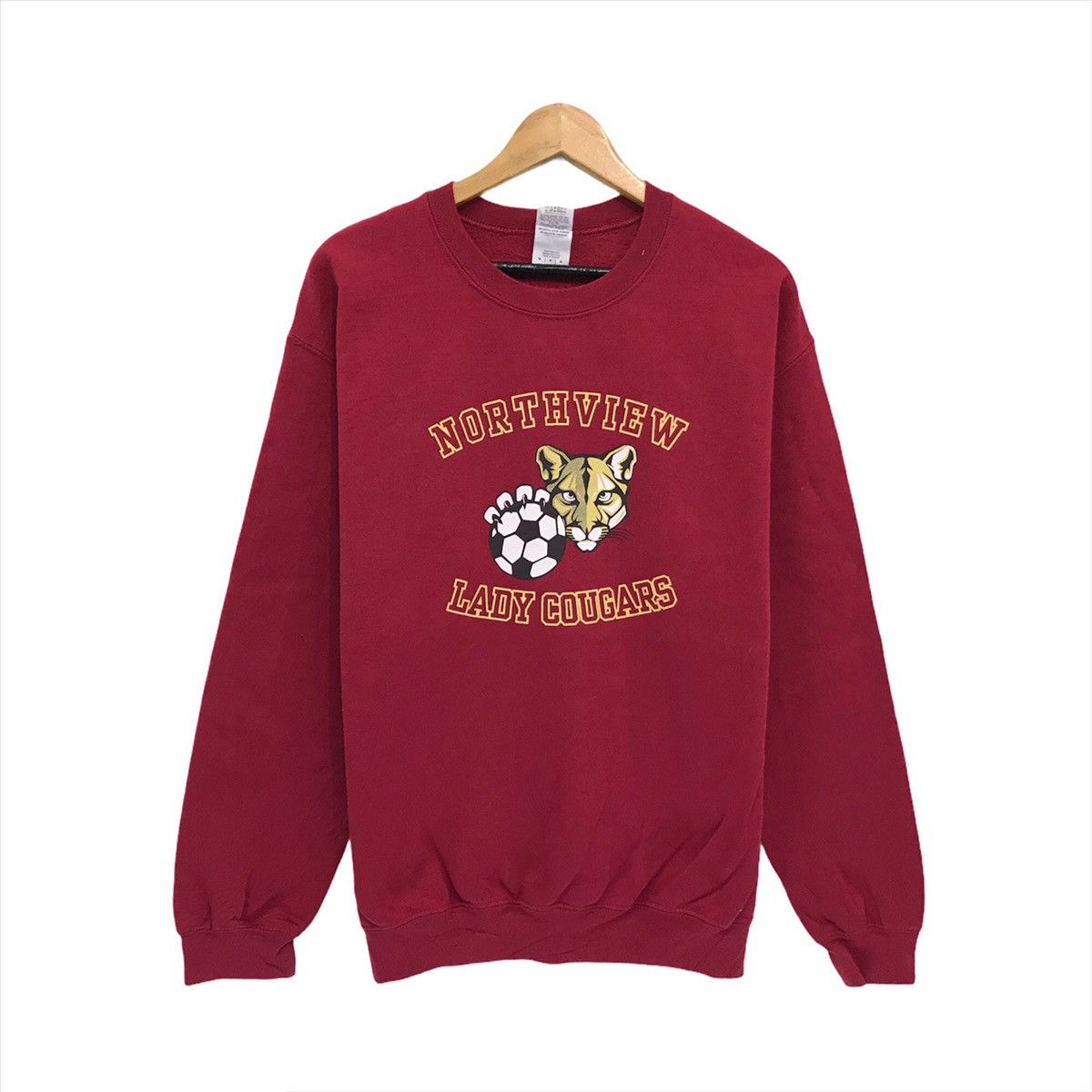 NBA × Nutmeg Vintage Cougars Sweatshirt Big Logo Northview Lady Cougars Size US M / EU 48-50 / 2 - 1 Thumbnail