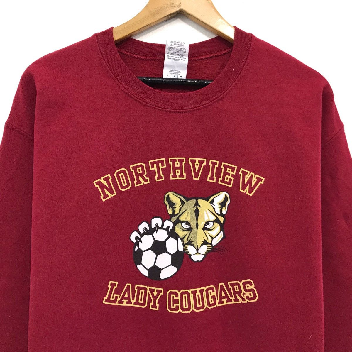 NBA × Nutmeg Vintage Cougars Sweatshirt Big Logo Northview Lady Cougars Size US M / EU 48-50 / 2 - 2 Thumbnail