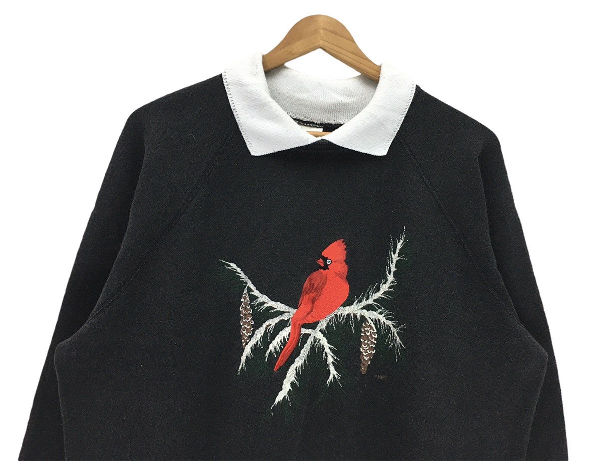 Vintage Vintage Bird Art Design Big Print Sweatshirt Size US M / EU 48-50 / 2 - 2 Thumbnail