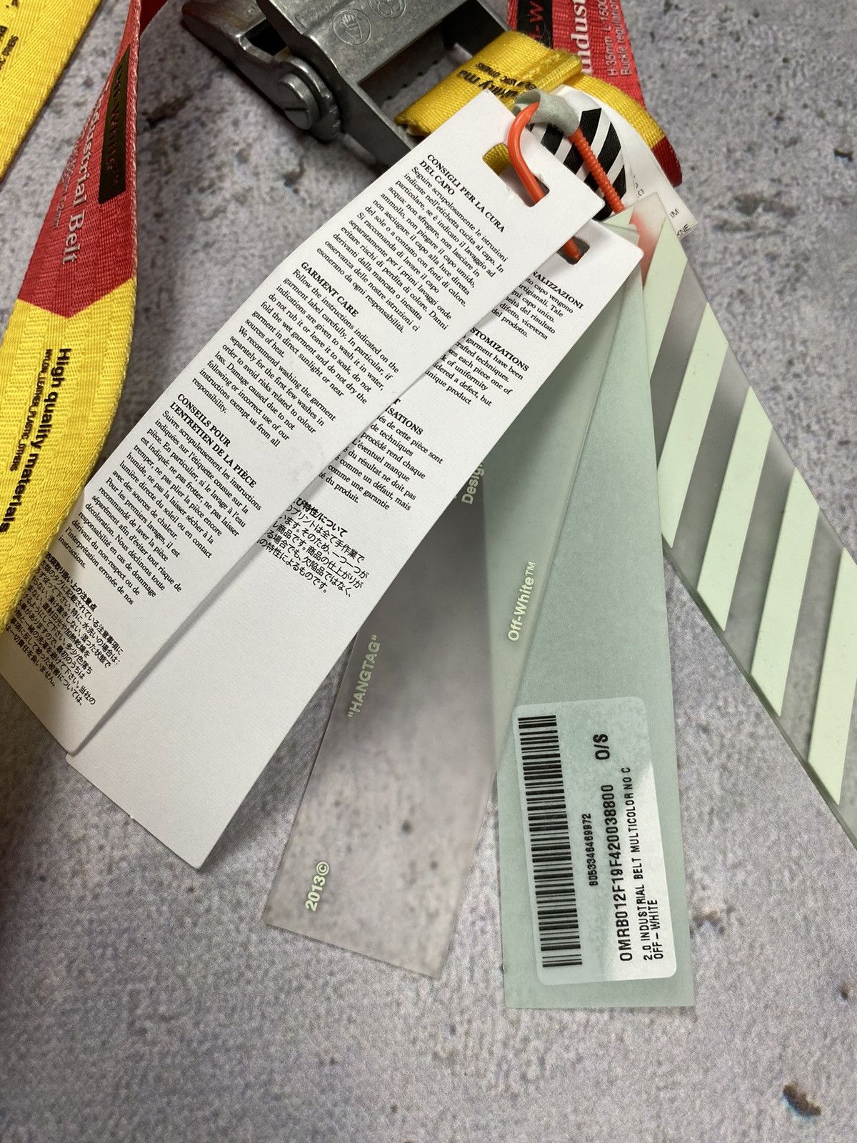 Off-White Off White industrial belt 2.0 belt red yellow Size ONE SIZE - 5 Thumbnail