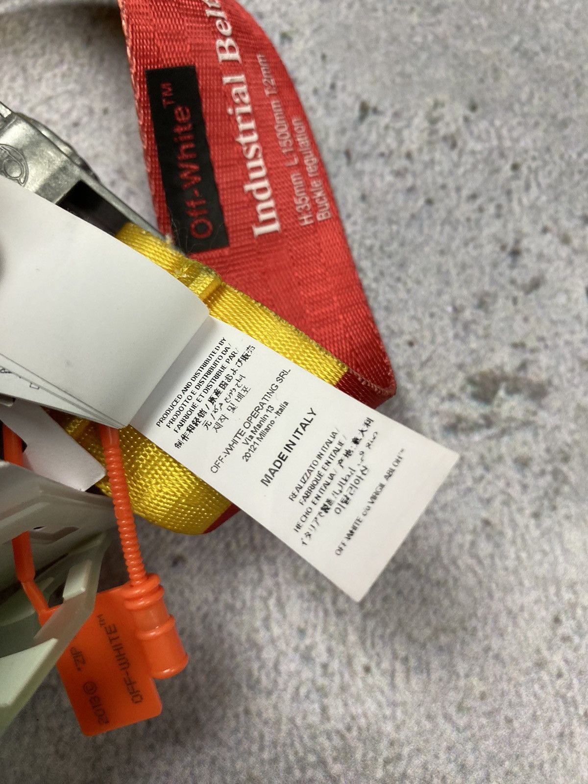 Off-White Off White industrial belt 2.0 belt red yellow Size ONE SIZE - 7 Thumbnail