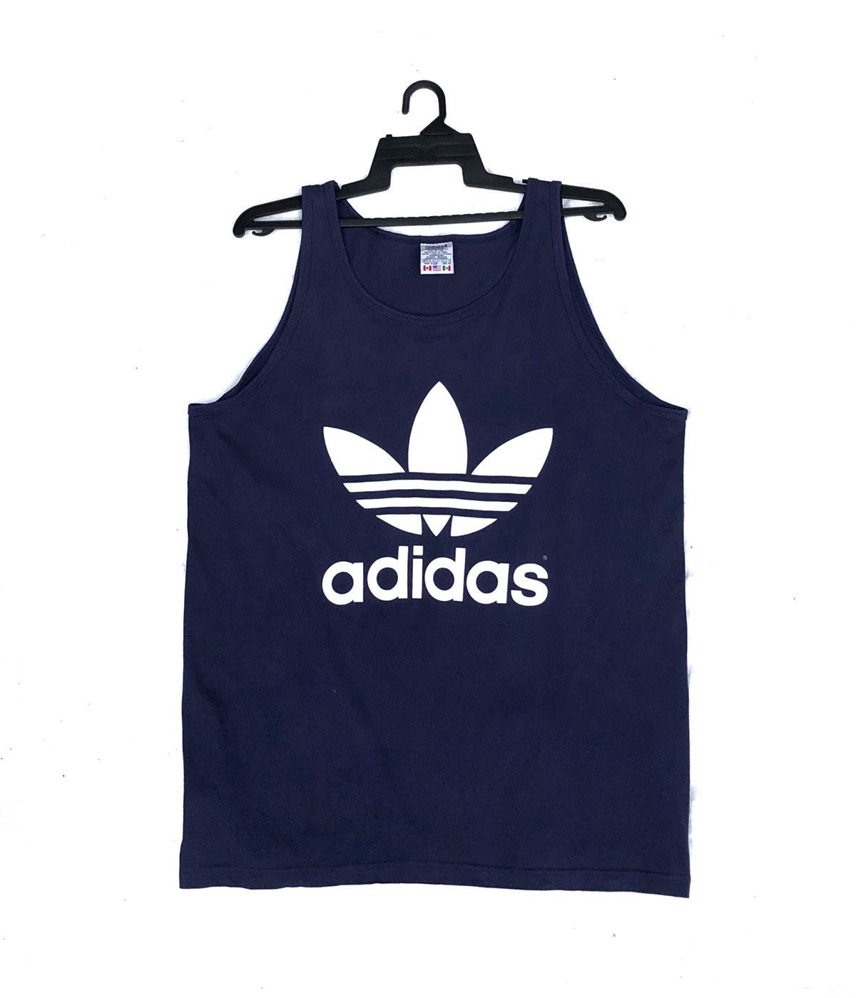 Adidas Vintage Adidas Singlet Tank Top Trefoil 100% Cotton Size US XL / EU 56 / 4 - 1 Thumbnail