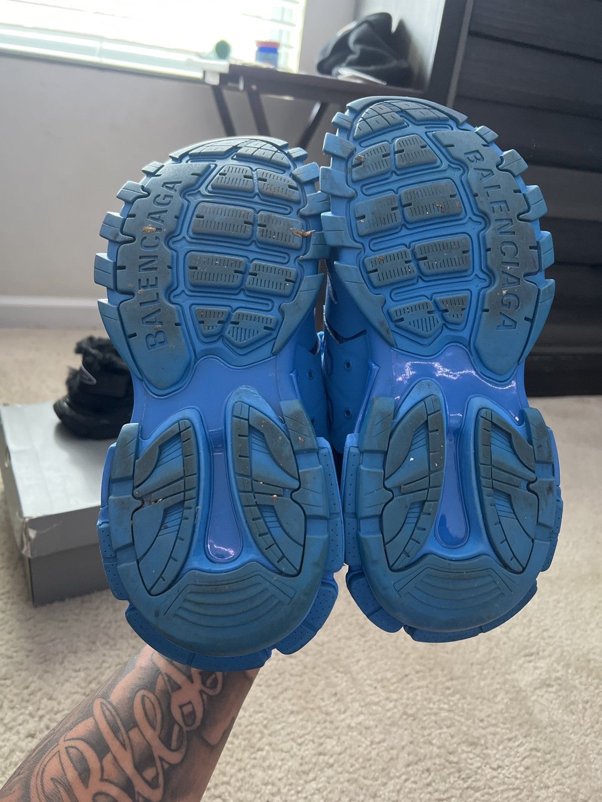 Balenciaga Balenciaga Track Runner Blue Scream Sneakers Size US 11 / EU 44 - 6 Thumbnail