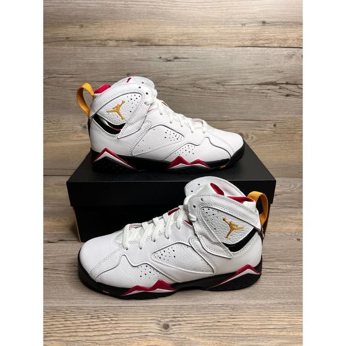 Nike Nike Air Jordan 7 Retro GS Size 6Y White Black Cardinal Red | Grailed