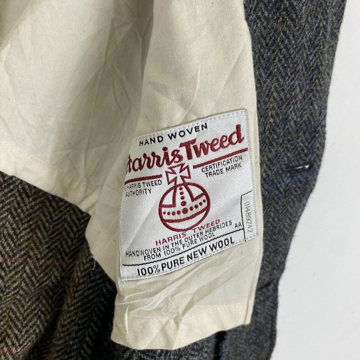 Harris Tweed × RAGEBLUE RAGEBLUE X HARRIS TWEED PATCHWORK BLAZER COATS JACKET Size US L / EU 52-54 / 3 - 7 Thumbnail