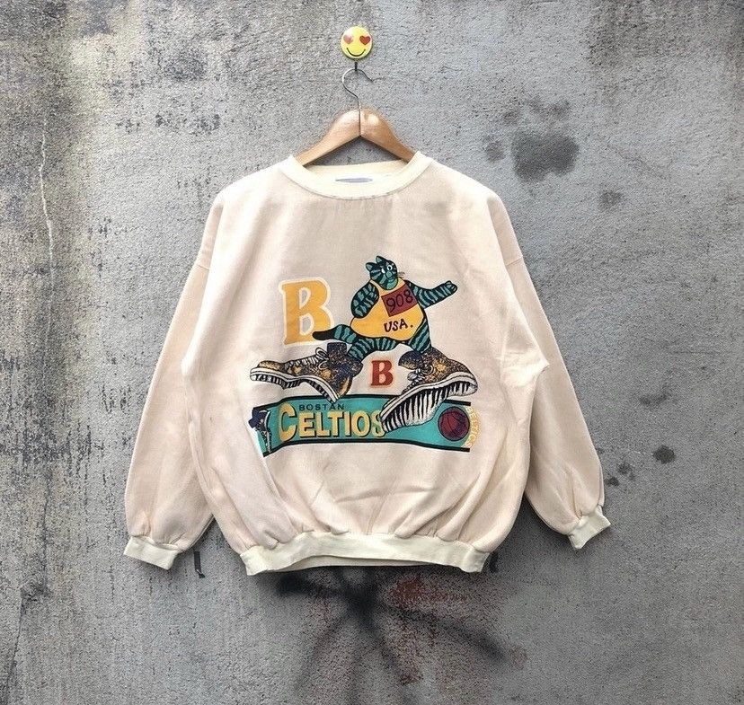 NFL Vintage fat cat celtios bostan sweatshirt parody design Size US L / EU 52-54 / 3 - 1 Thumbnail