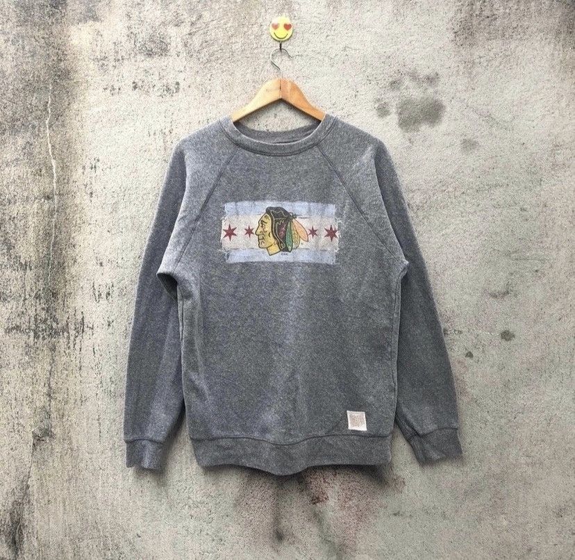 American Apparel Vintage NHL Chicago Blackhawks Sweatshirt Size US L / EU 52-54 / 3 - 1 Thumbnail