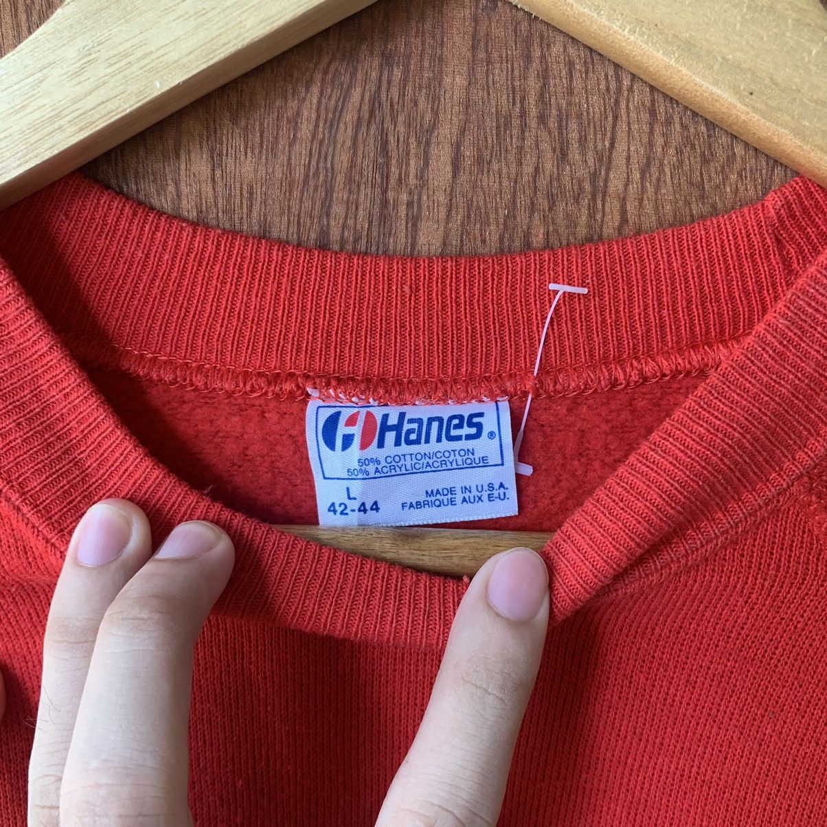 Hanes × Vintage Vintage 80s 90s plain crewneck sportswear USA Size US L / EU 52-54 / 3 - 7 Thumbnail