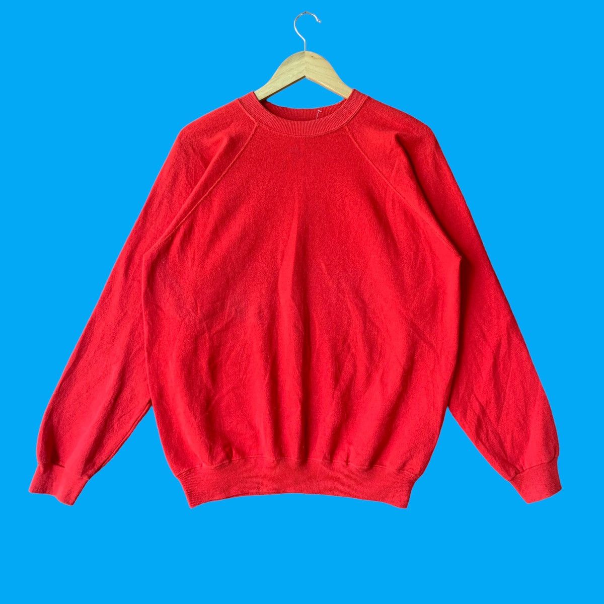 Hanes × Vintage Vintage 80s 90s plain crewneck sportswear USA Size US L / EU 52-54 / 3 - 1 Thumbnail